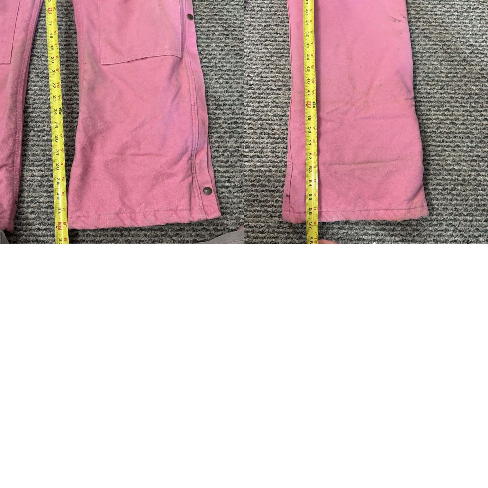 Carhartt Carhartt Overalls Women’s 16/32 Pink Insulated Duck Canvas Double Knee Bib Workwear Distressed Quilt Lined Vintage No Size 38" / US 16 / IT 52 - 9 Thumbnail