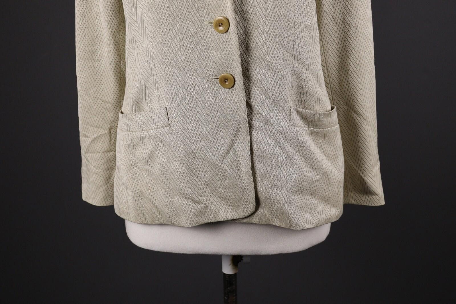 Escada Escada by Margaretha Ley Beige Wool Stripe Jacket Size 40 Size M / US 6-8 / IT 42-44 - 3 Thumbnail