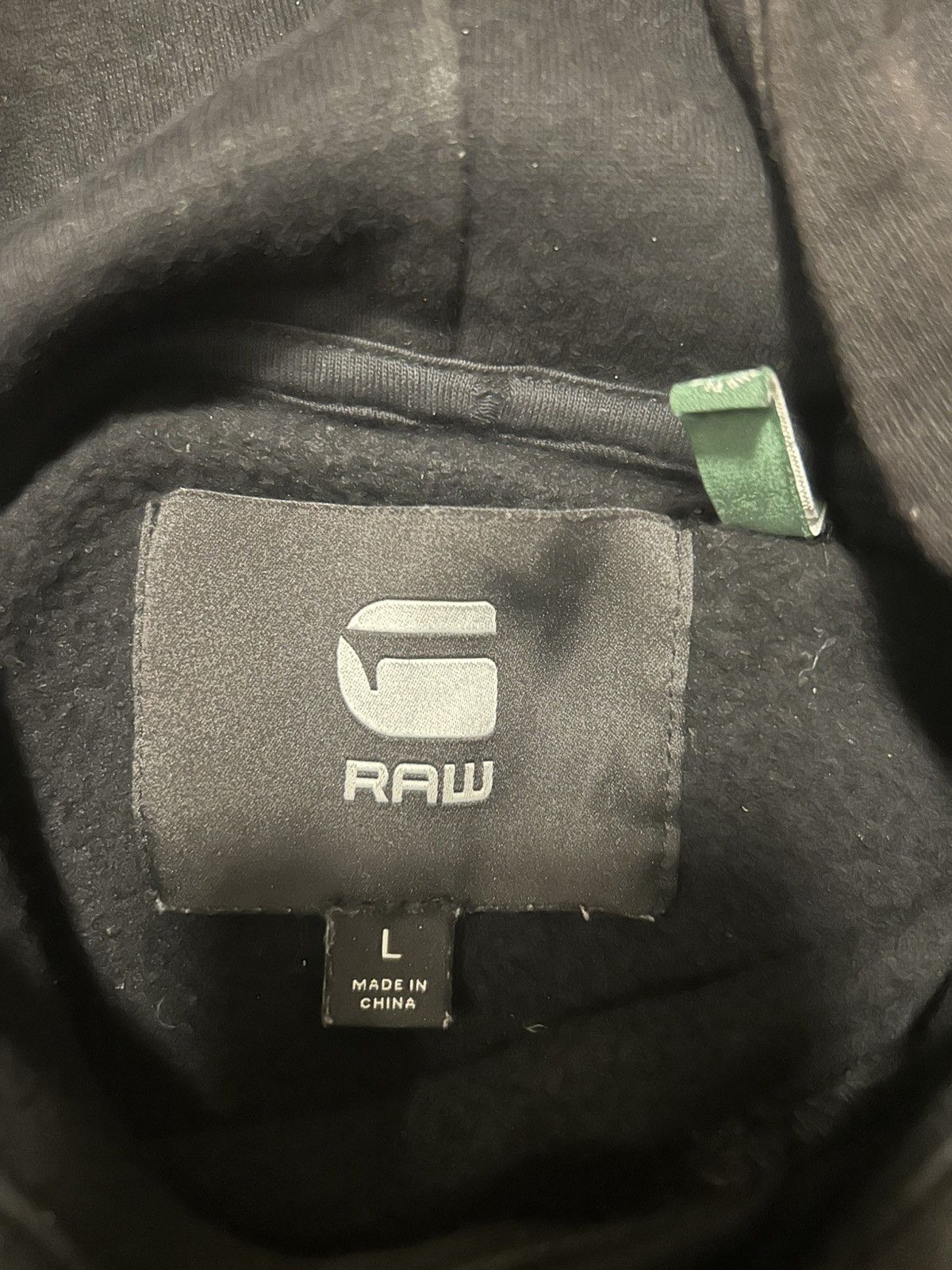 G-Star GSTAR RAW black hoodie with embroidered white logo Size US L / EU 52-54 / 3 - 3 Thumbnail