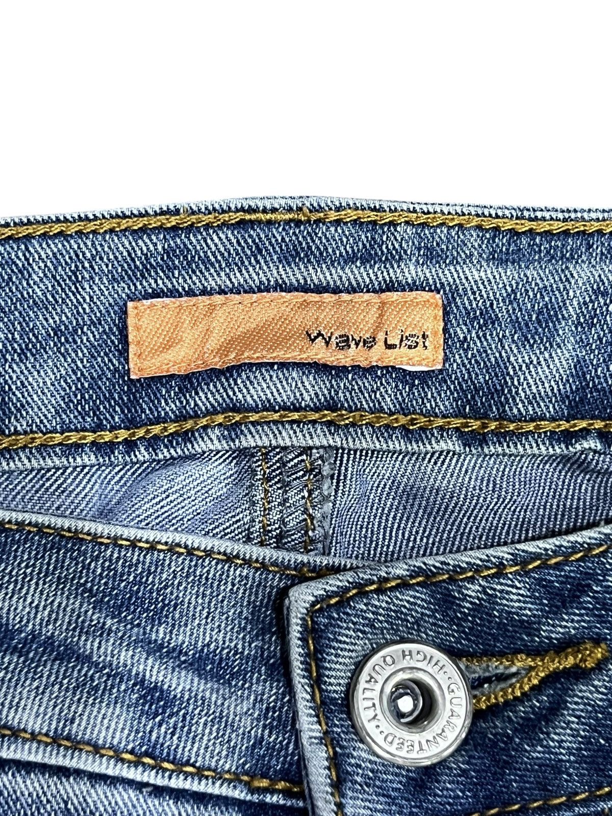Know Wave Wave List Patchwork Stretch Flare Jeans (W28) Rare Designer Size 28" / US 6 / IT 42 - 5 Thumbnail