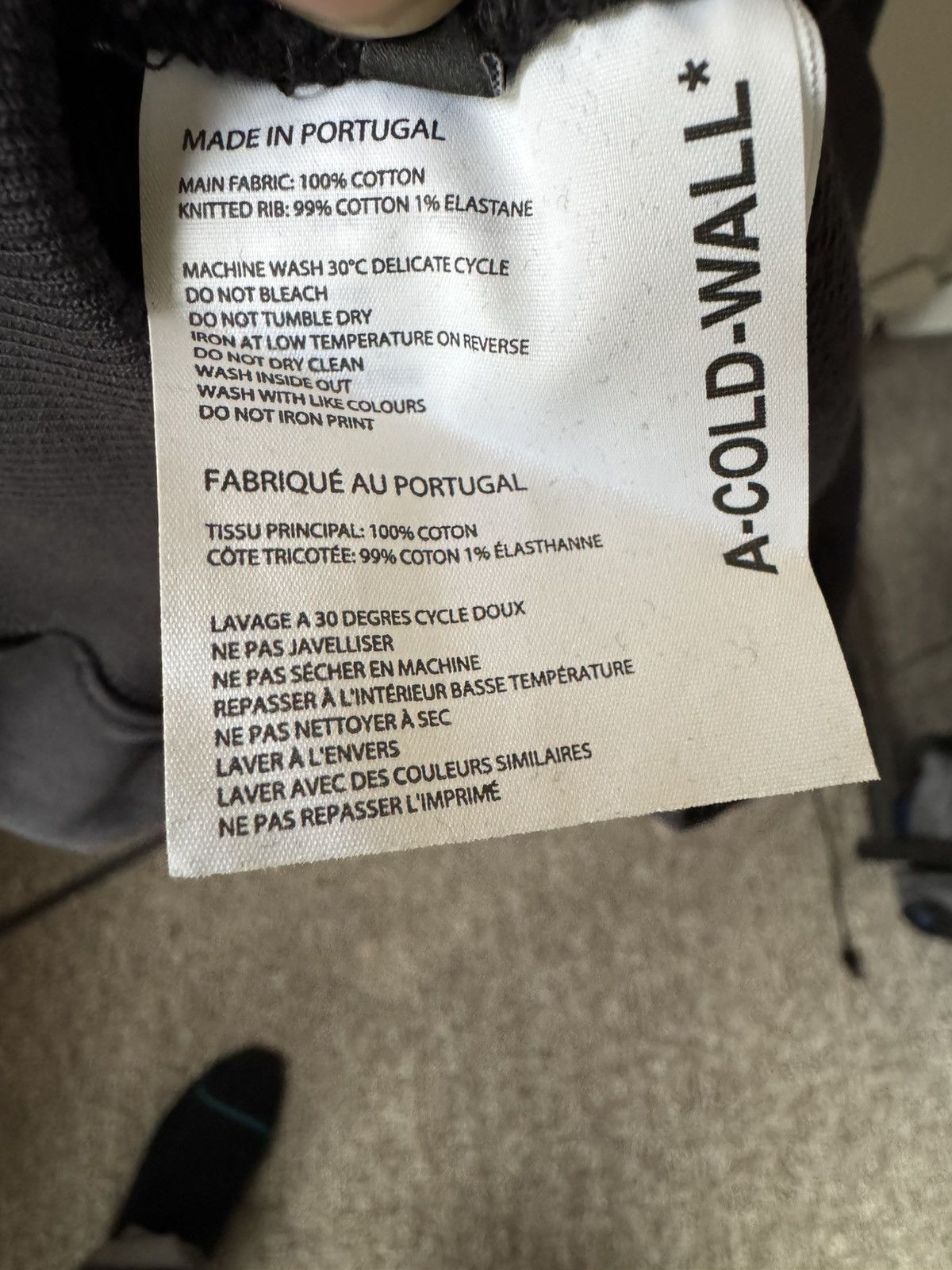 A-COLD-WALL* A-COLD-WALL* Black Foil Grid Hoodie Size US L / EU 52-54 / 3 - 4 Thumbnail