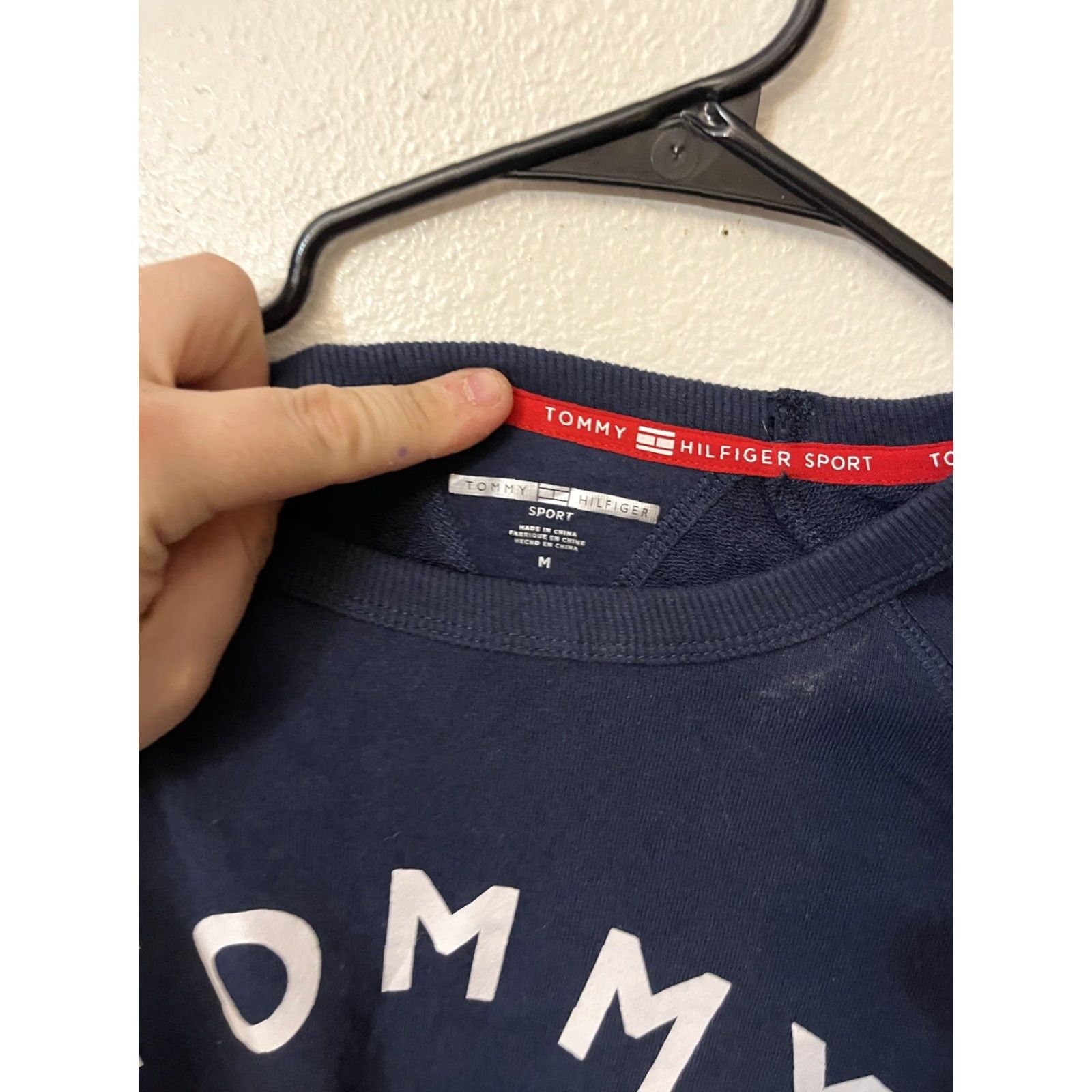 Tommy Hilfiger Tommy Hilfiger Sport Sweatshirt Womens Medium Long Sleeve Cotton Blend Blue Logo Pullover Activewear Fall Winter 90s Sports Mens Womens Girls Boys Size M / US 6-8 / IT 42-44 - 2 Thumbnail