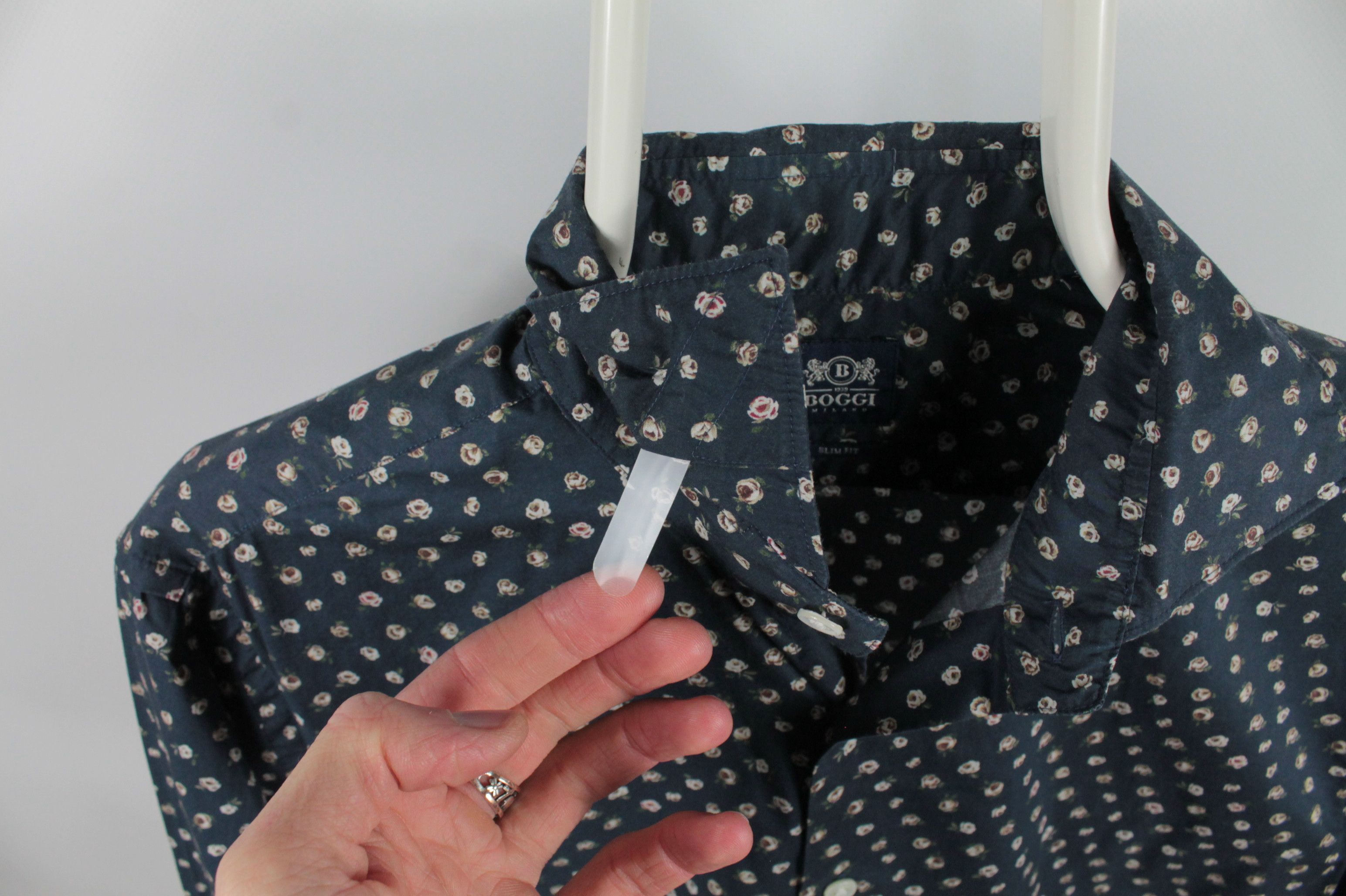 Boggi Boggi Floral Pattern Slim Fit Dress Florence Collar Shirt Size US M / EU 48-50 / 2 - 8 Thumbnail