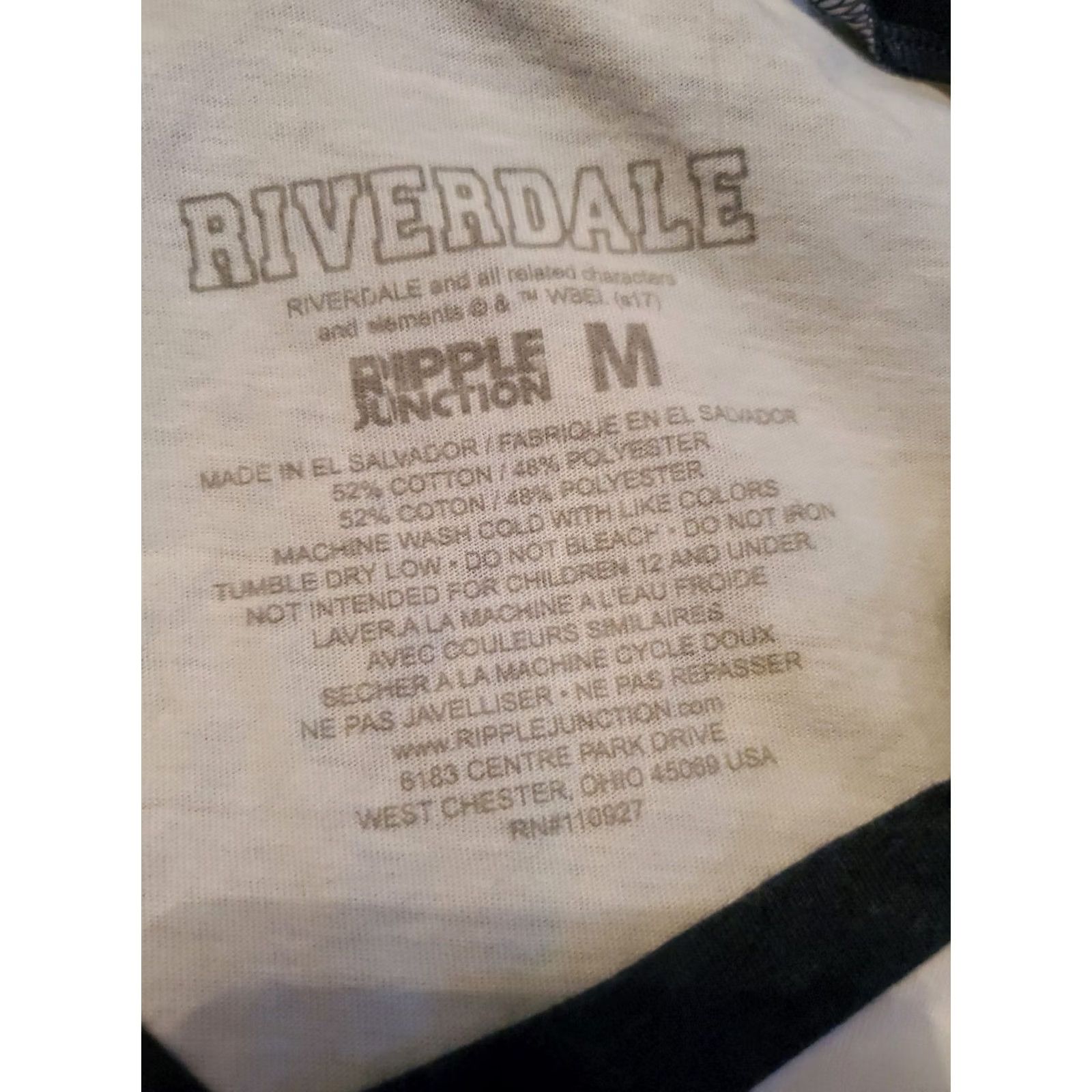 Ripple Junction Riverdale High School Womens Shirt Medium Ringer Size M / US 6-8 / IT 42-44 - 2 Thumbnail