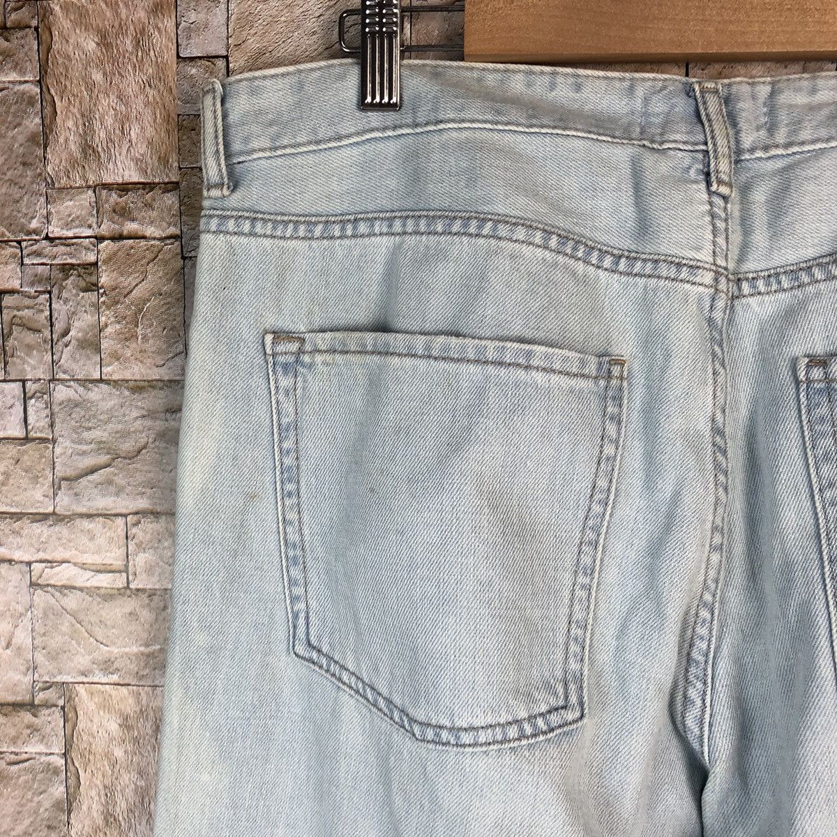 Japanese Brand Forever 21 Blue ripped Distressed Denim Pants #A1004 Size 33" - 19 Thumbnail
