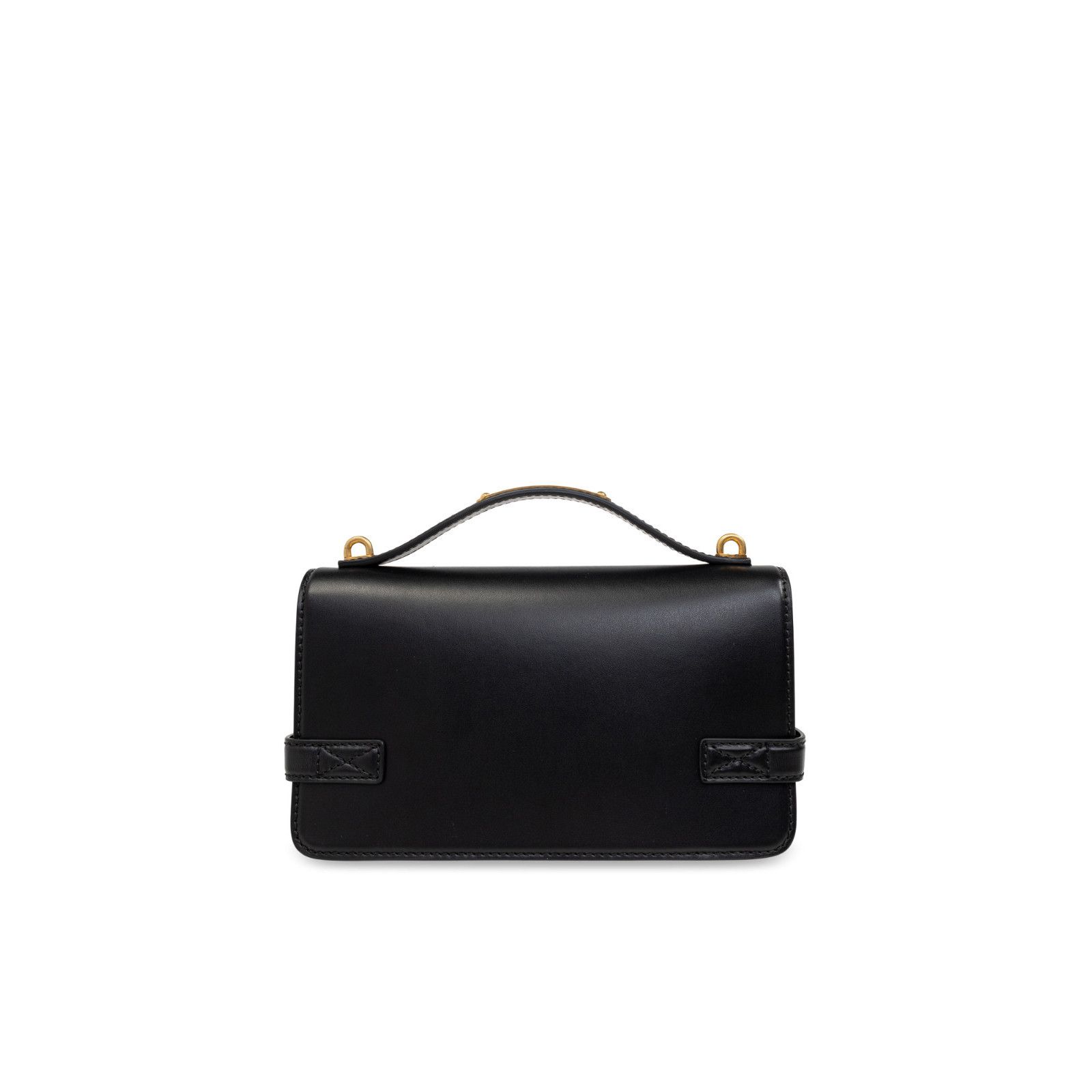 Balmain BALMAIN B-Buzz 24 $1995 Black Smooth Leather Shoulder Bag Ne Size ONE SIZE - 2 Thumbnail
