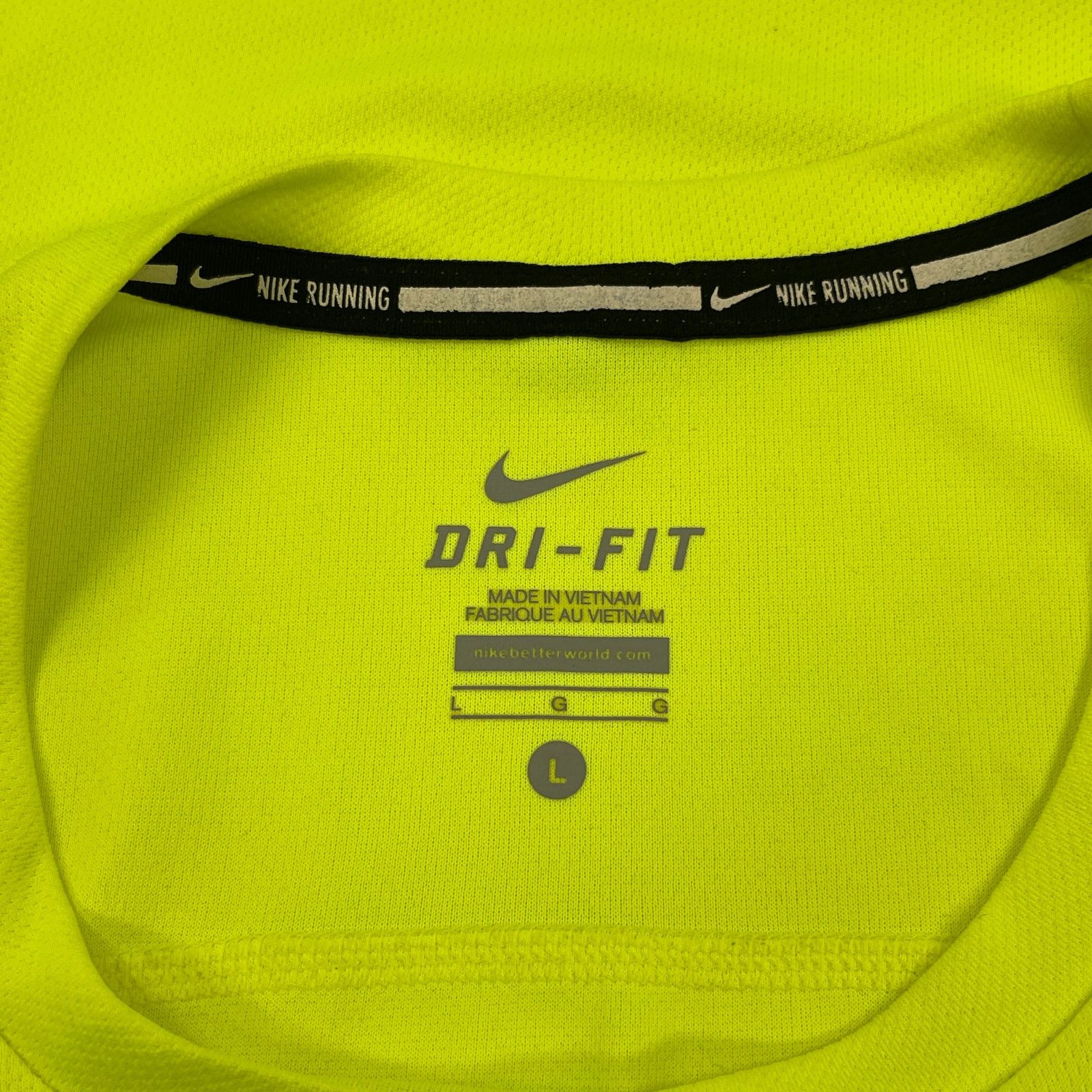 Nike Nike Running Miler Dri Fit Lime Green High Visibility Tee L Size US L / EU 52-54 / 3 - 4 Thumbnail