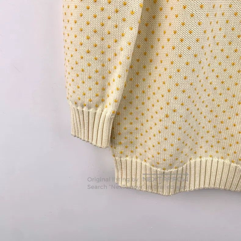 Gucci Gucci Beige apple inlaid cotton round-neck long-sleeved kn Size S / US 4 / IT 40 - 5 Thumbnail