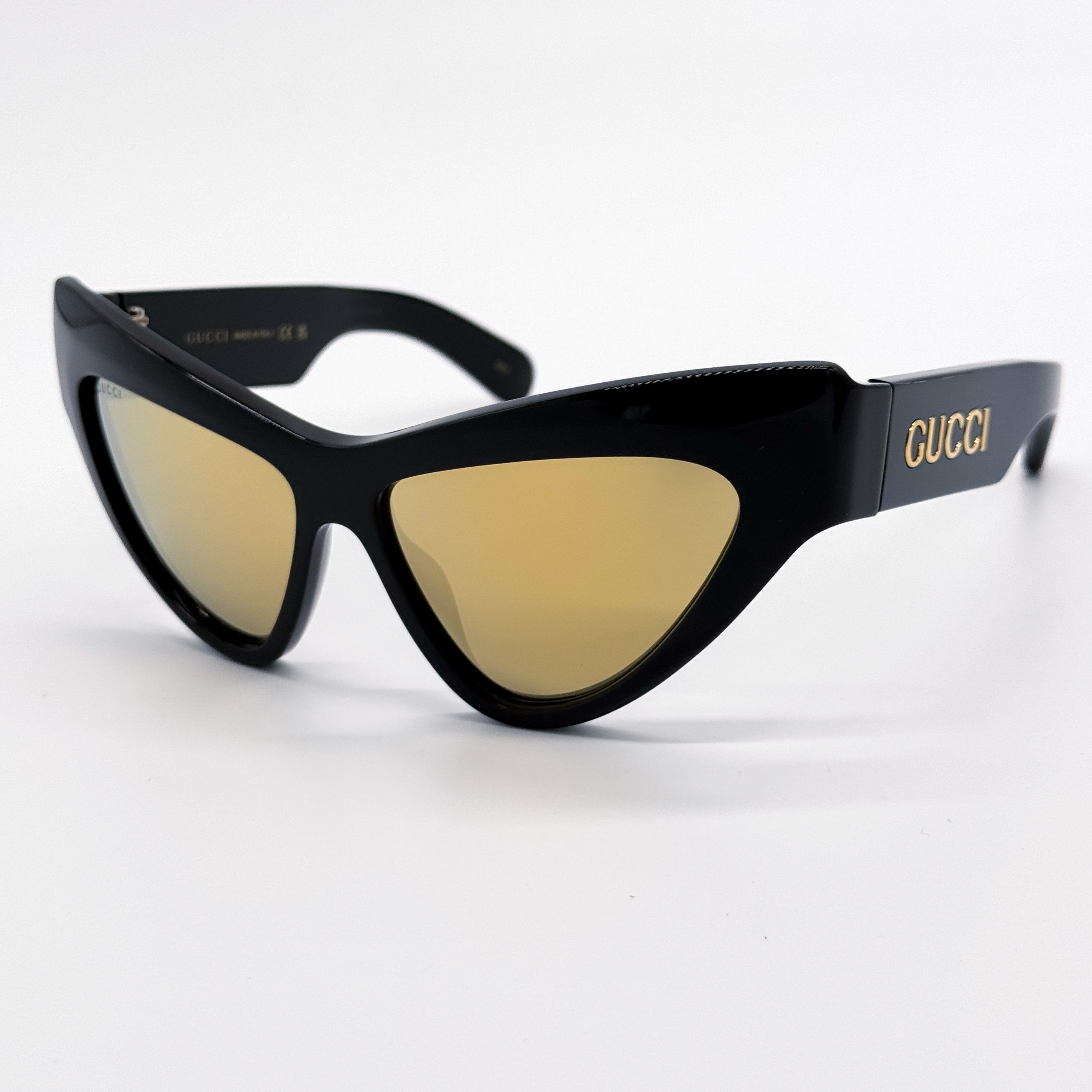 Gucci NEW GUCCI GG1294S 002 WOMEN BLACK GOLD CAT EYE SUNGLASSES Size ONE SIZE - 4 Thumbnail