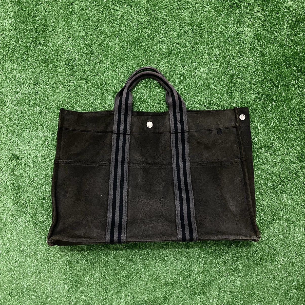 Other HERMES 'Fourre Tour' MM Canvas Tote Bag Black FRANCE Size ONE SIZE - 1 Thumbnail