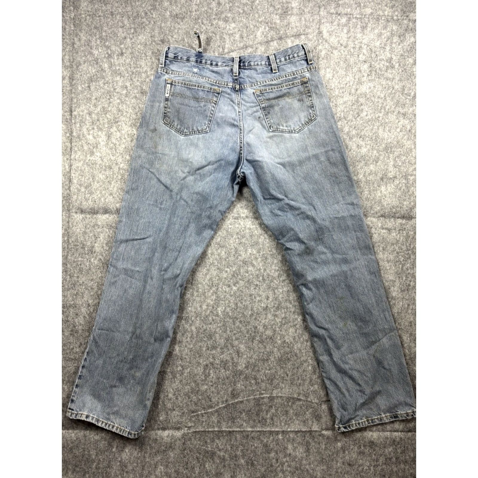 Vintage Cinch White Label Denim Jeans Straight Leg Blue Light Wash 36x32 Mens Regular 5-Pocket Logo Cinch USA Cowboy Rock Vintage No N/A Size US 36 / EU 52 - 5 Thumbnail