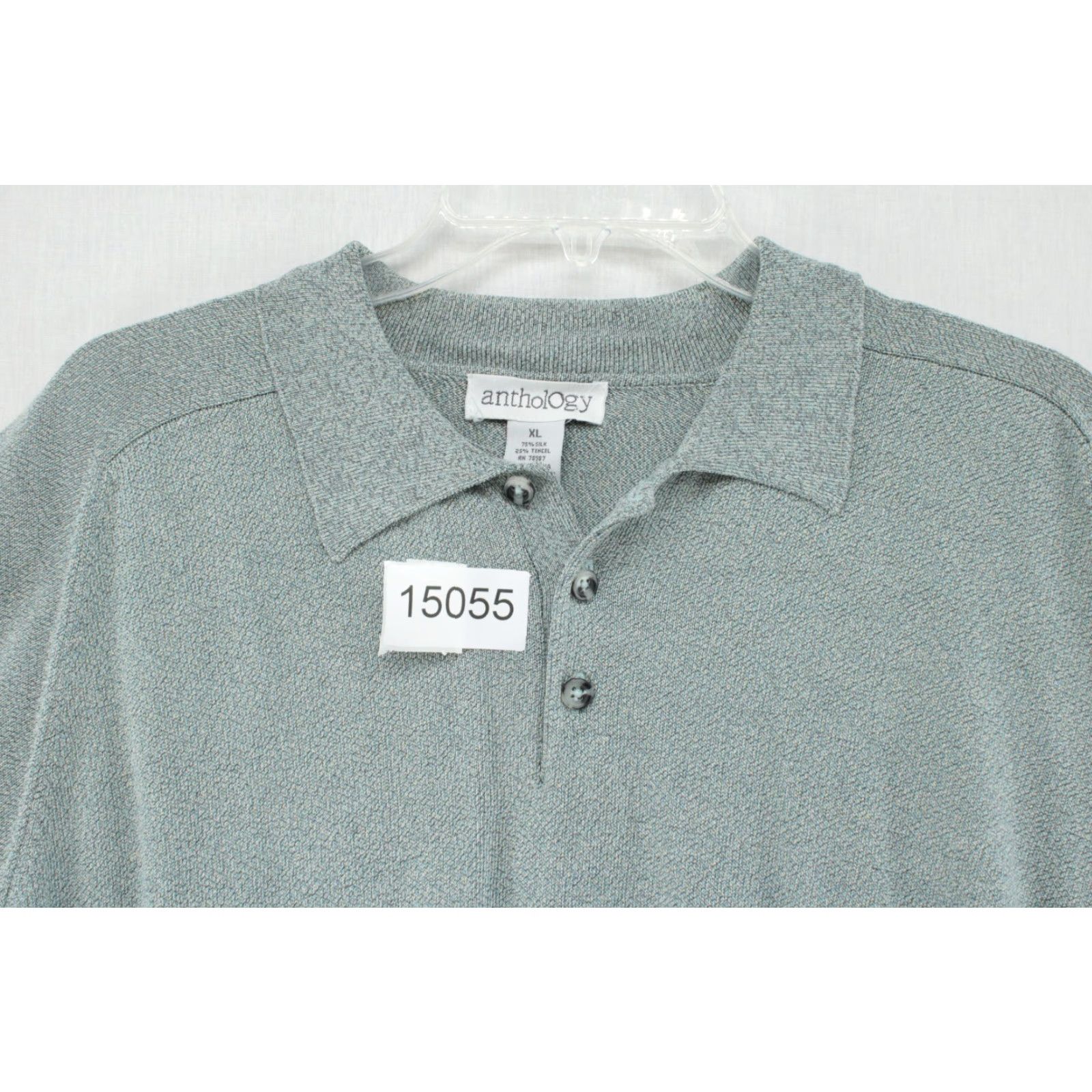 Vintage Anthology Polo Shirt Men's XL Green Lightweight Short Sleeve Collared Silk Blend Silk Polo Shirt Size US XL / EU 56 / 4 - 7 Thumbnail