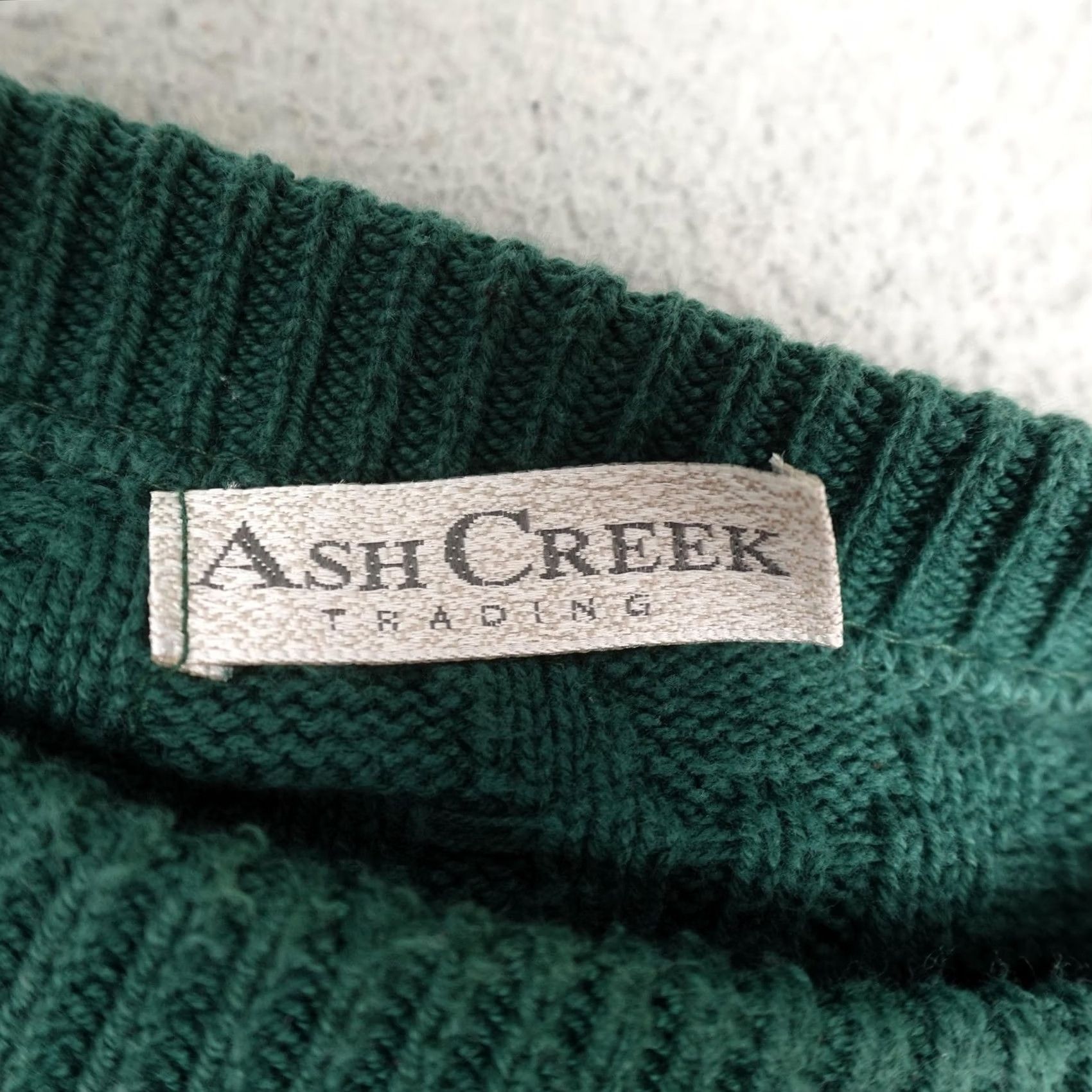 ASH VINTAGE Ash Creek Trading Sweater Mens L Green Geometric Knit Crewneck 3D Pullover Knit Crew Neck Casual 90s Mens Size US L / EU 52-54 / 3 - 2 Thumbnail