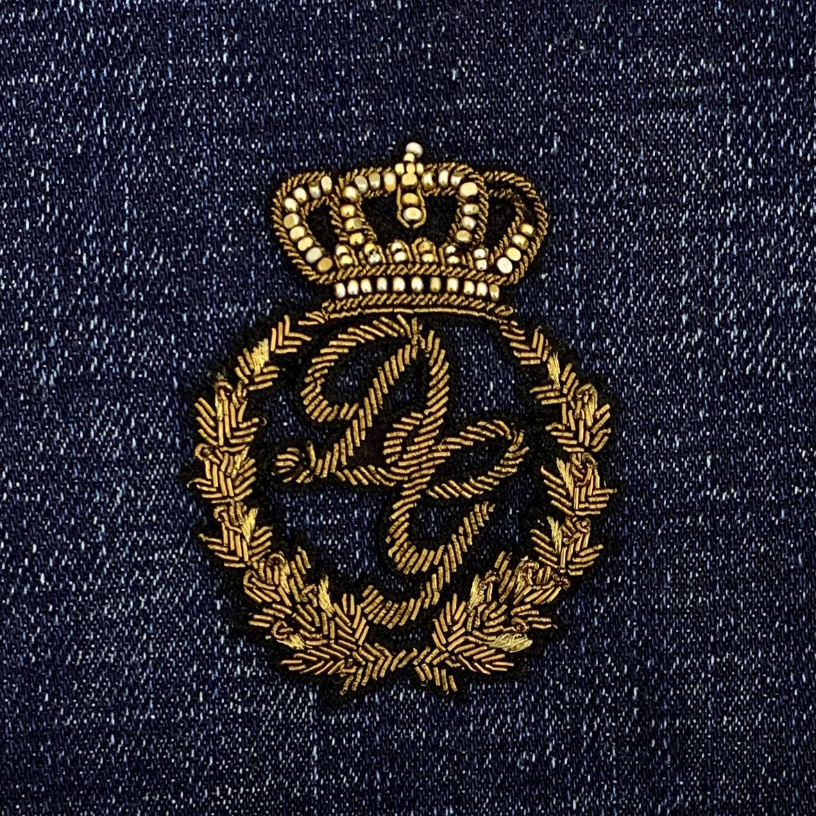 Dolce & Gabbana Dolce Gabbana Dark Blue Crown Beaded Denim Pants K26WX Size US 36 / EU 52 - 6 Thumbnail