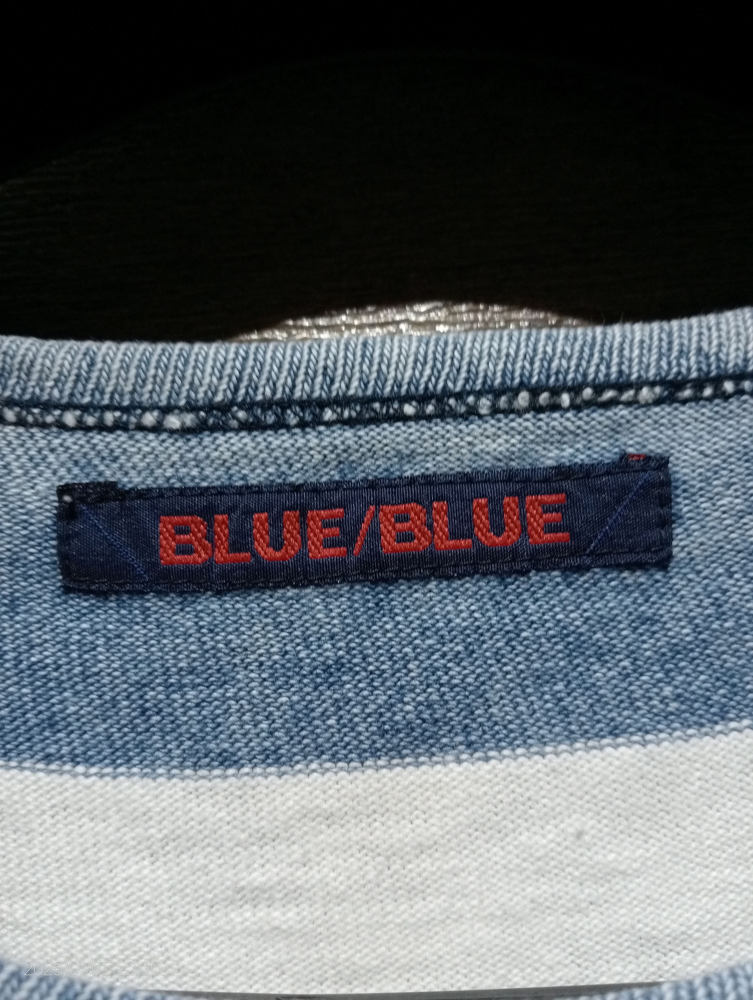 Blue Blue Japan Vintage Blue Blue Japan Stripe Tee Very Rare Size US M / EU 48-50 / 2 - 2 Thumbnail
