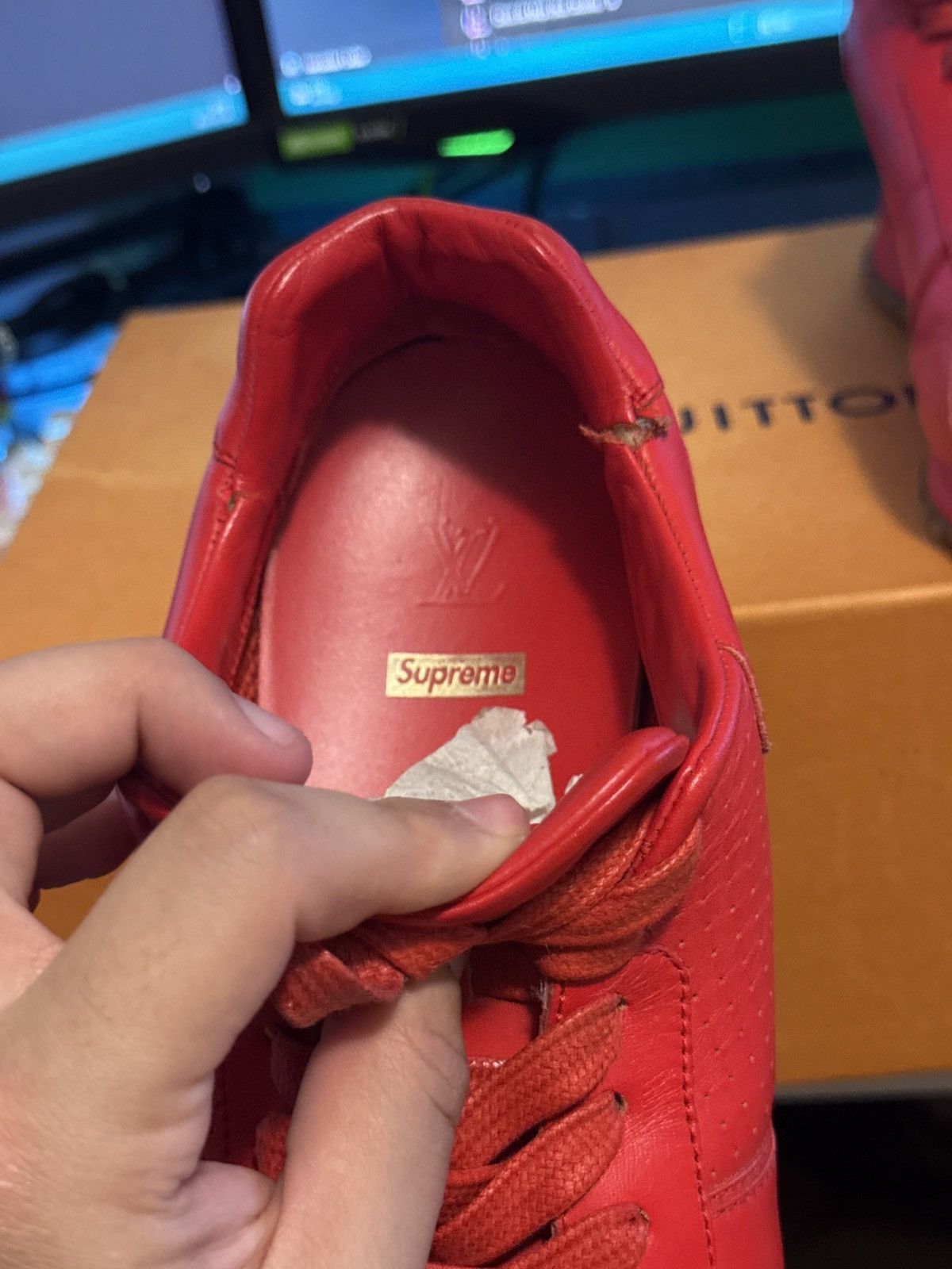 Louis Vuitton × Supreme Louis Vuitton Supreme Run Away Trainers Size US 8.5 / EU 41-42 - 10 Thumbnail