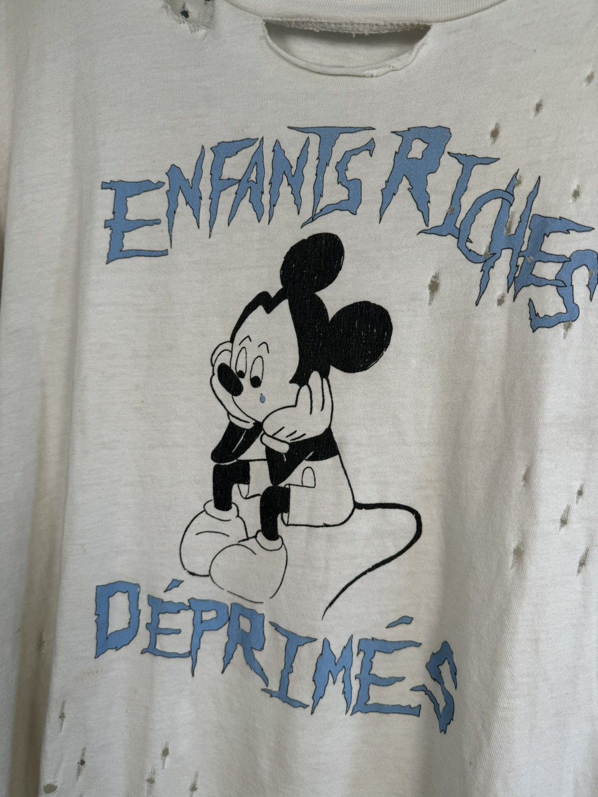 Enfants Riches Deprimes 🚭2017 GRAIL🚭1 of 25 HAND-THRASHED "SAD MICKEY" COLLAB SHIRT Size US L / EU 52-54 / 3 - 7 Thumbnail