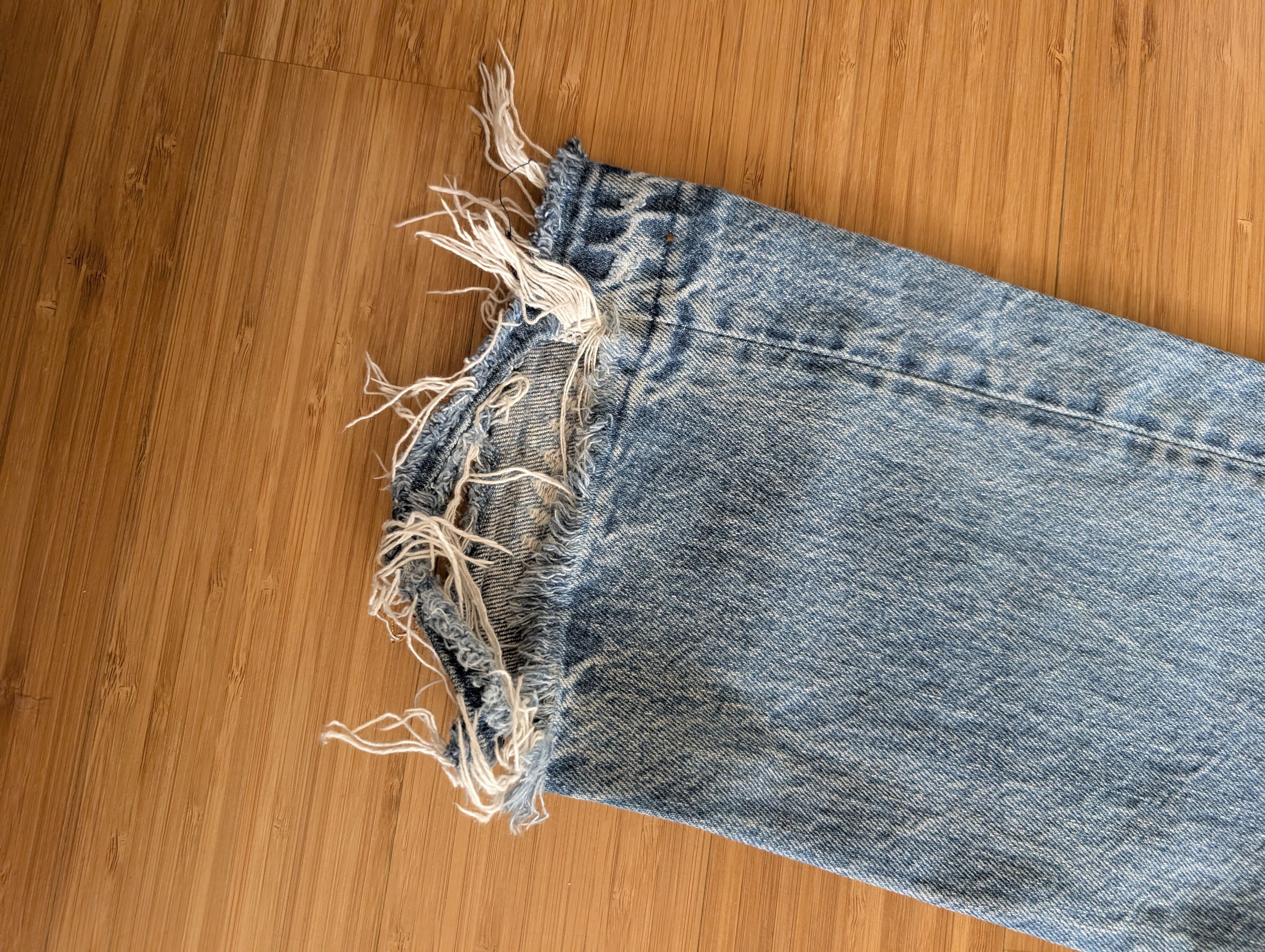 Levi's Helmut Lang Style Panted Denim, CRAZY DISTRESSING Size US 29 - 9 Thumbnail