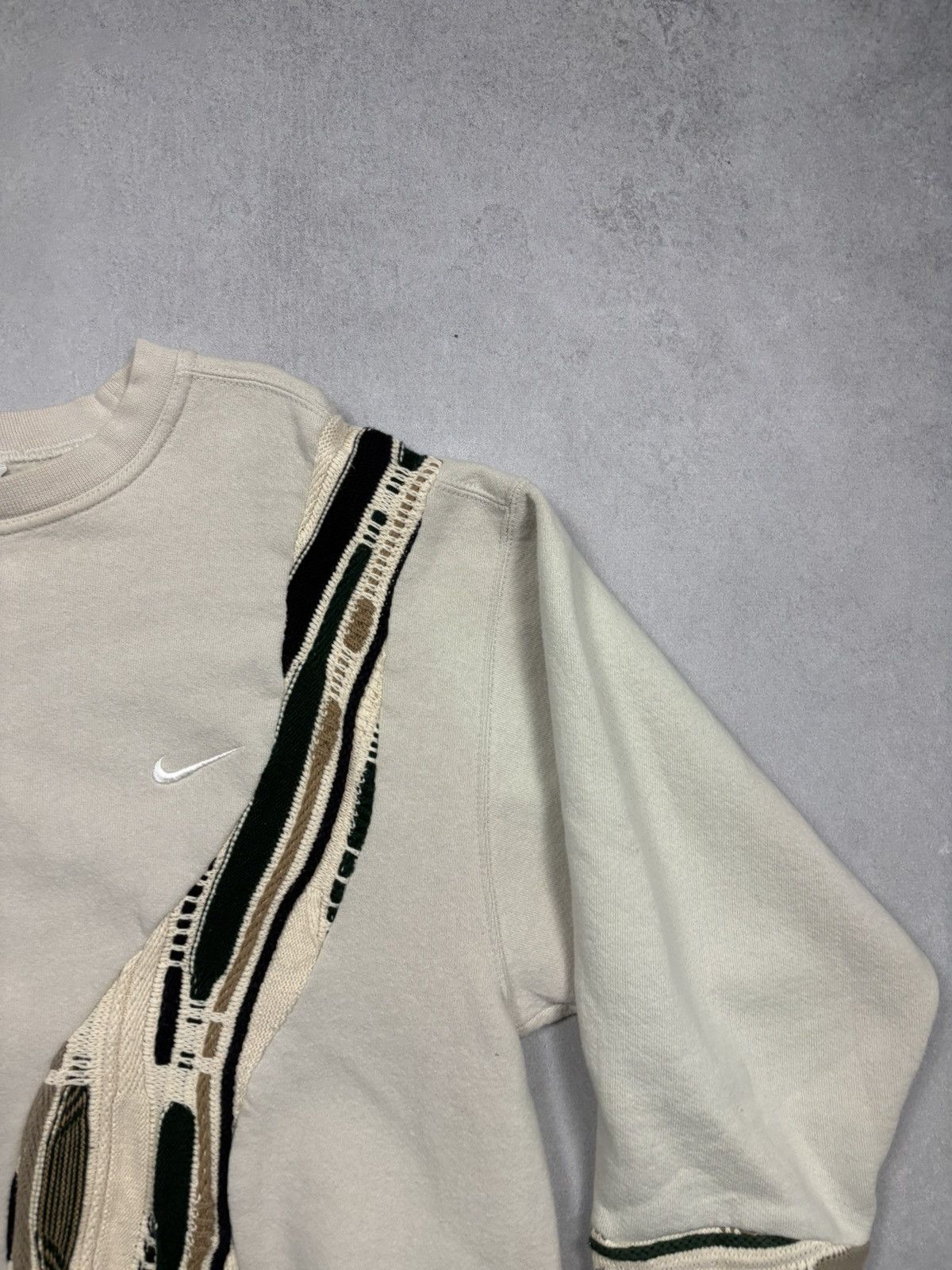 Nike Vintage Reworked Nike Sweatshirt Knit Insert Y2K 90s Coogi Size US M / EU 48-50 / 2 - 2 Thumbnail