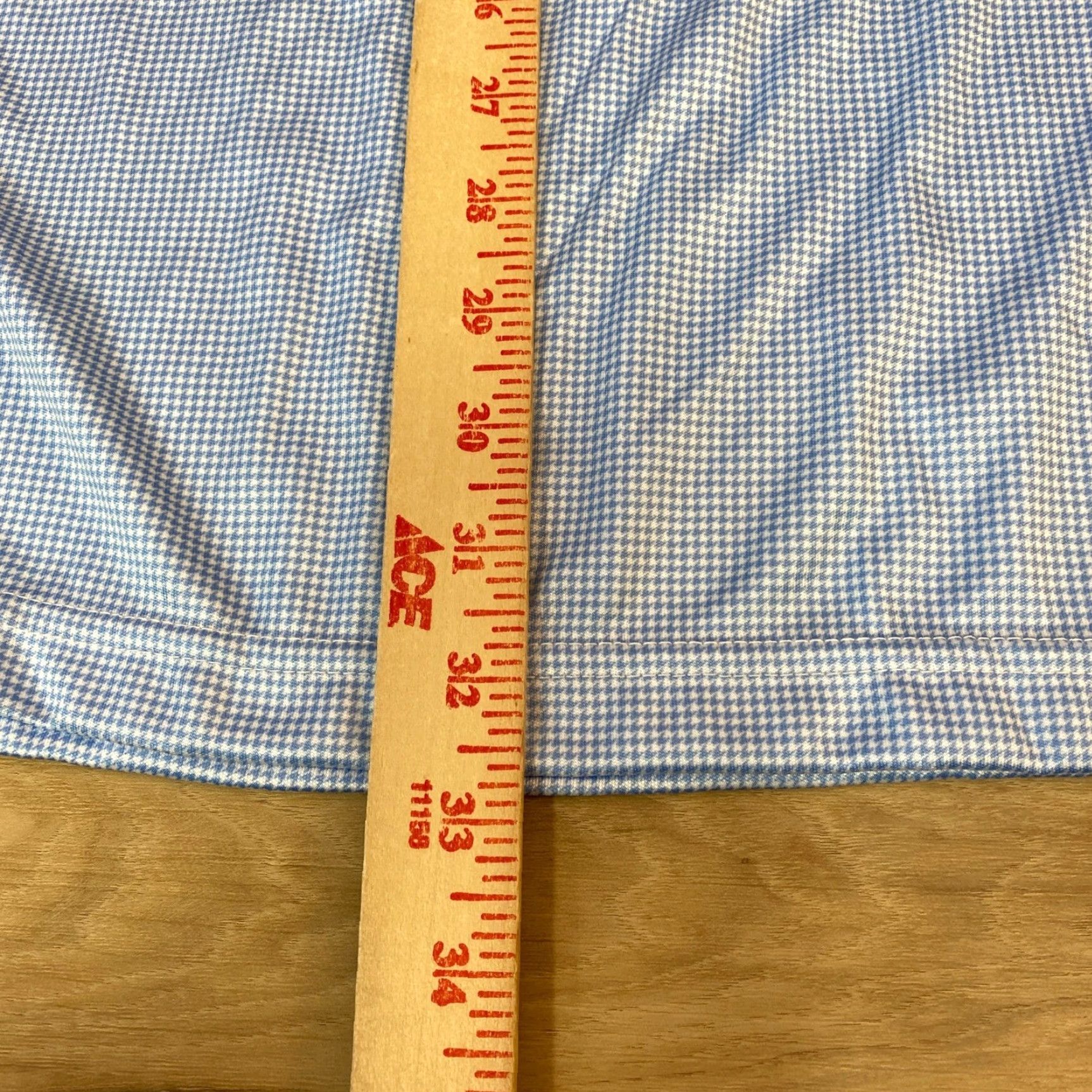 CO Collars & Co Polo Shirt Mens 2XL Blue Gingham Short Sleeve Button Down Collar Golf Casual Activewear Size 48R - 6 Thumbnail