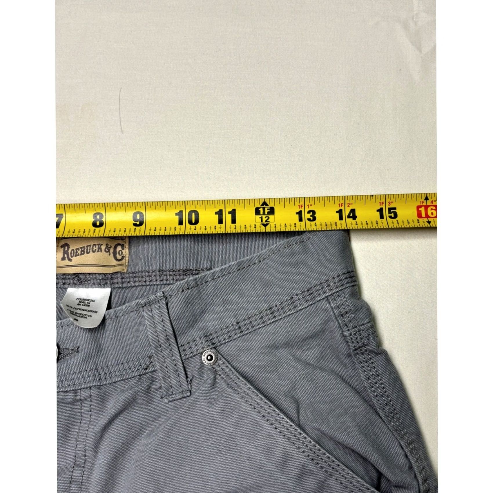 Vintage Roebuck & Co. Men's Gray Cotton Canvas Carpenter Shorts Size 30 Size US 30 / EU 46 - 6 Thumbnail