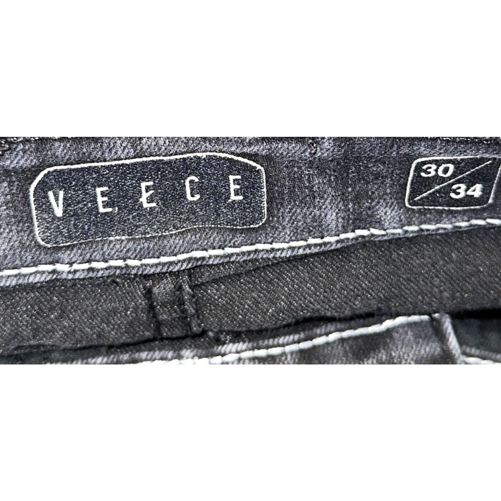 Vintage Veece Jeans Slim Straight Cotton Blend Black Bank Size 30 X 34 Mens Regular Denim Straight 34in Inseam Shirt? Size US 30 / EU 46 - 6 Thumbnail