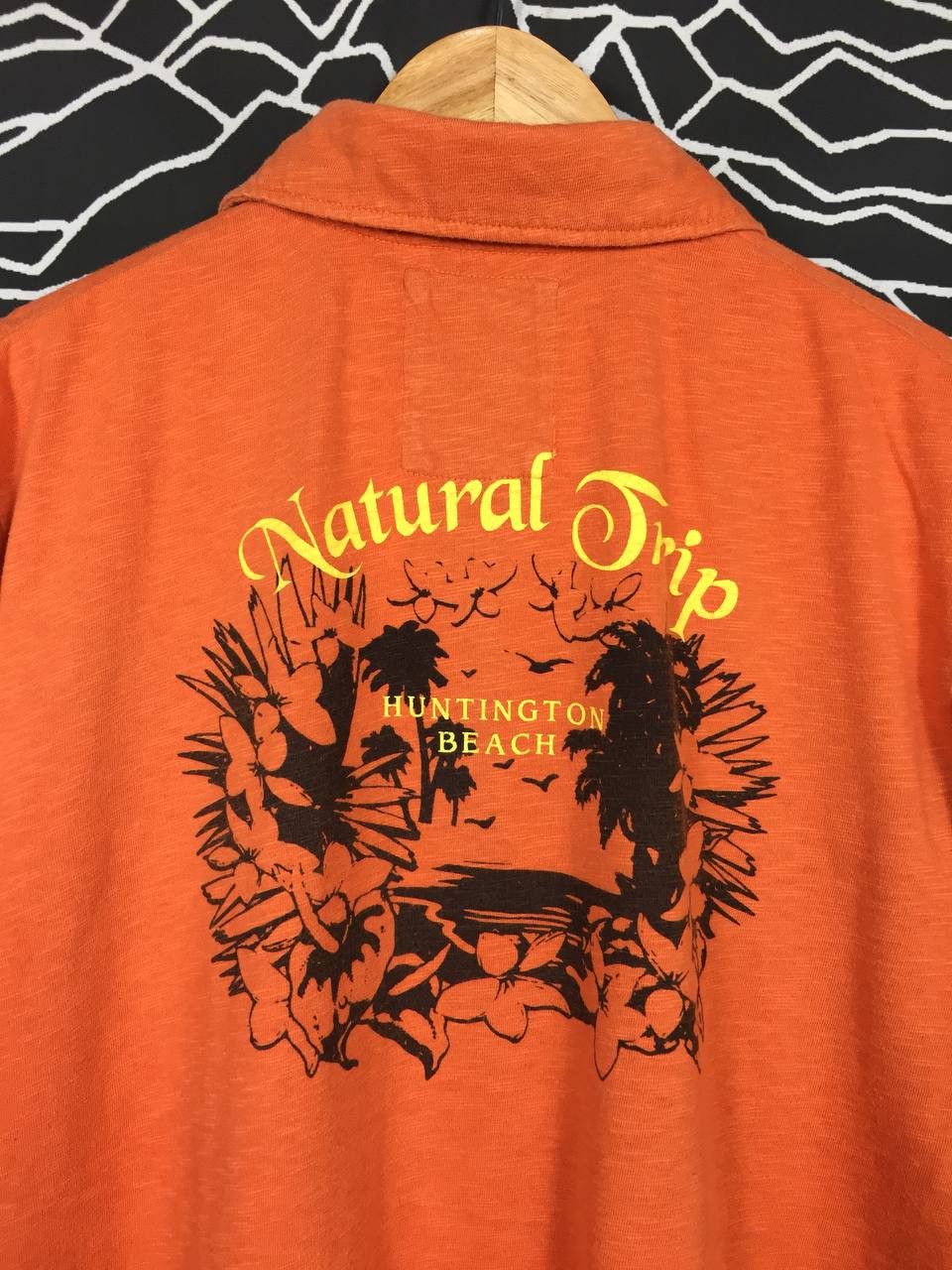 Vintage Vtg Natural Trip Surf & Travel Huntington Beach Polo Tee Size US XL / EU 56 / 4 - 2 Thumbnail