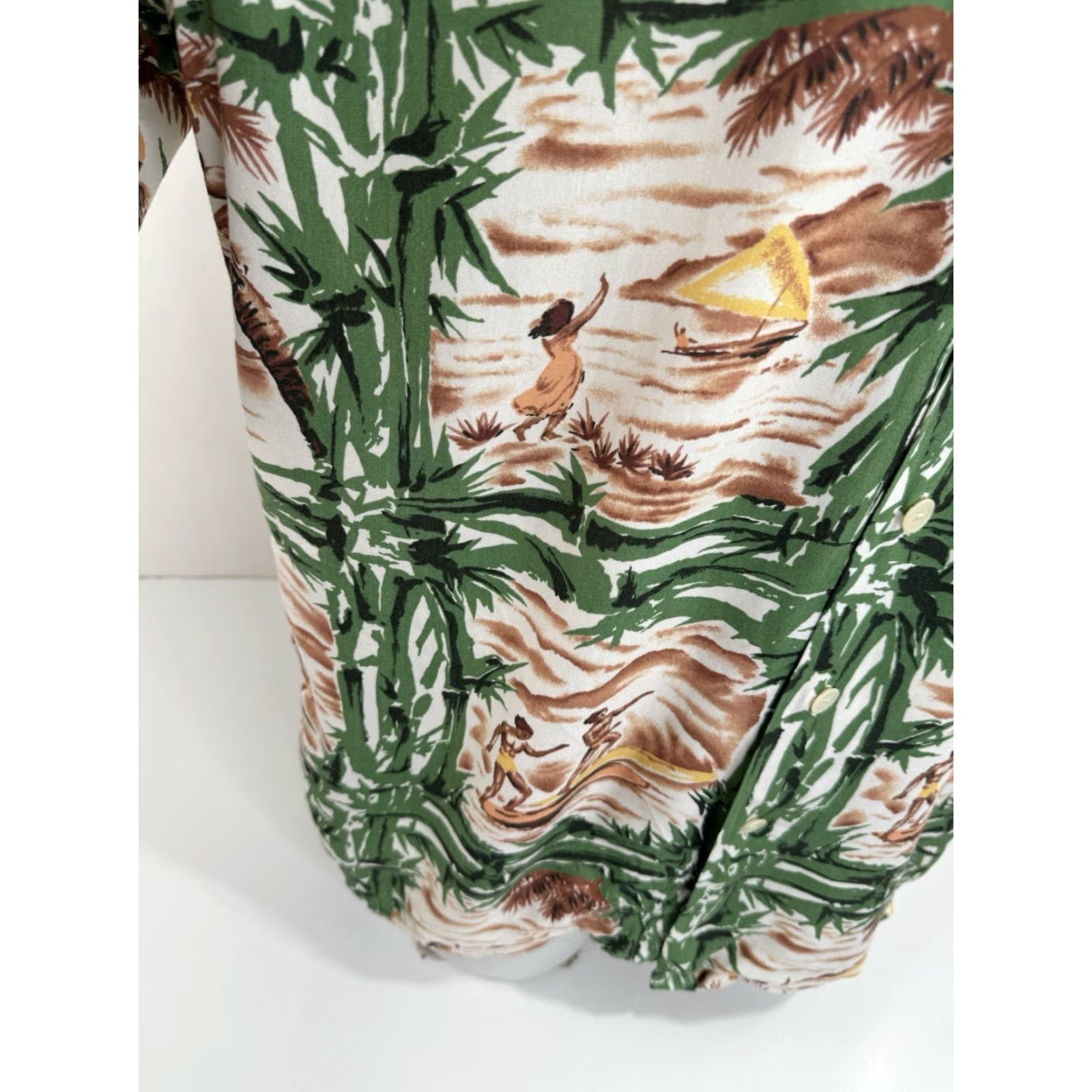 Ralph Lauren POLO SPORT / RALPH LAUREN Surfer Hula Girl Hawaiian Aloha Loop Collar M Shirt Size US M / EU 48-50 / 2 - 3 Thumbnail
