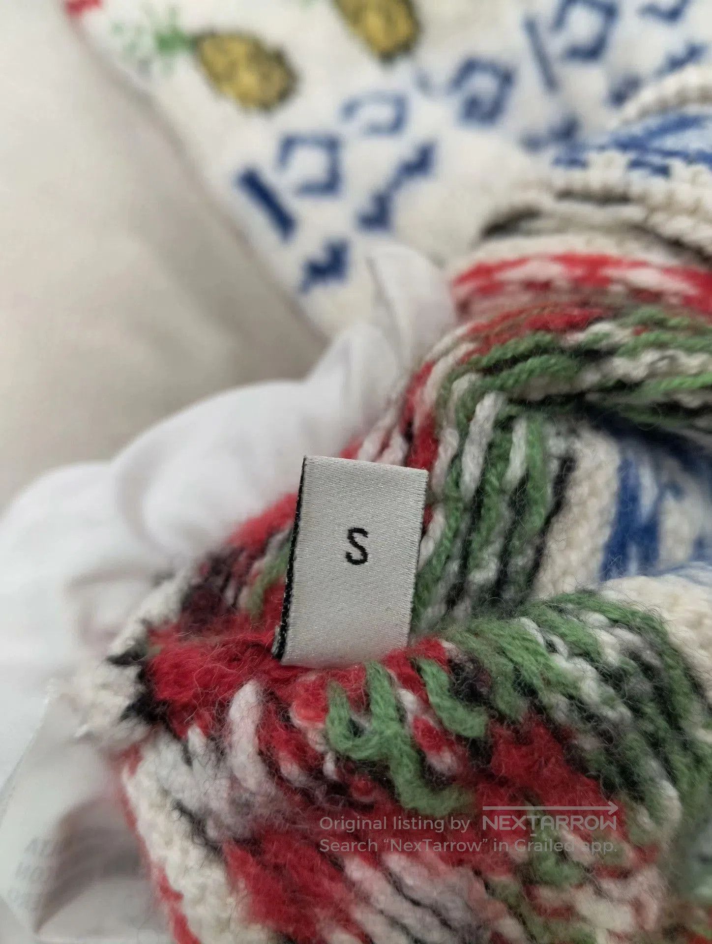 Gucci Gucci White Sweater with Fruit Patterns. Size S / US 4 / IT 40 - 4 Thumbnail