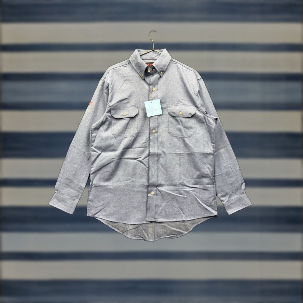 Denime Drifire Denim Chambray Long Sleeve Button-Up Shirt Mens L Denim Workwear 90s Classic Pocket Button-Down Collar Mens Regular Blue Size US L / EU 52-54 / 3 - 1 Thumbnail