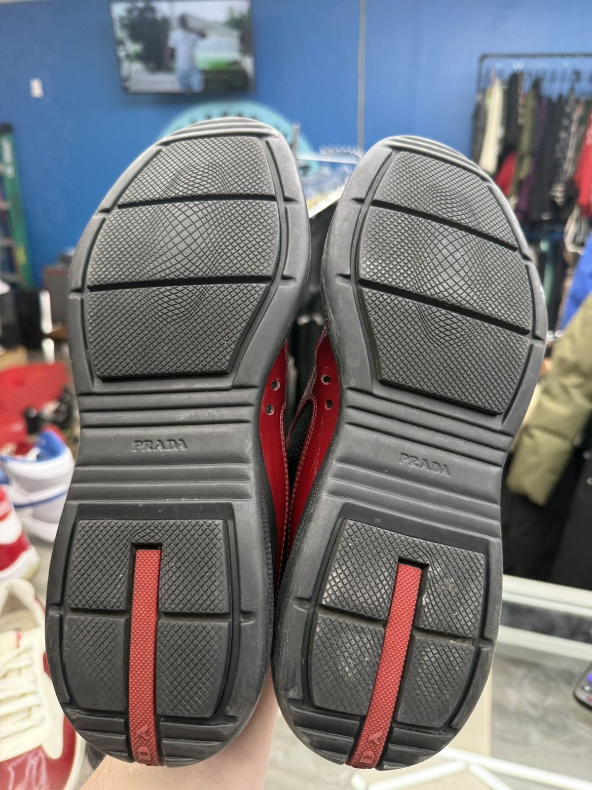 Prada Prada Cup Sneakers - Black/Red Size US 8 / EU 41 - 6 Thumbnail