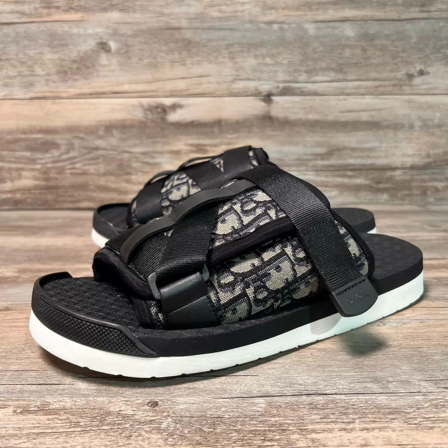 Dior DIOR Dior Oblique Black & White Tactical Slippers 42 Size US 9 / EU 42 - 1 Thumbnail