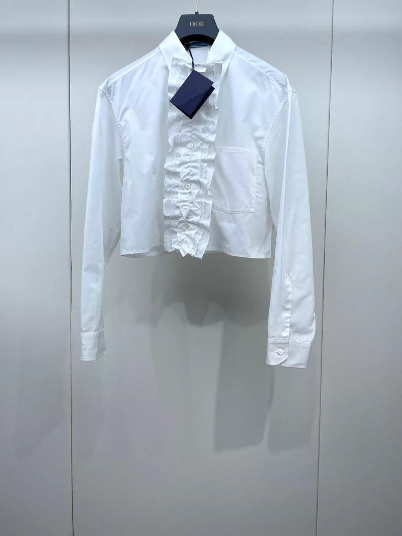 Prada Prada Pleated lace shirt 2505-Nextarrow Size XS / US 0-2 / IT 36-38 - 1 Thumbnail