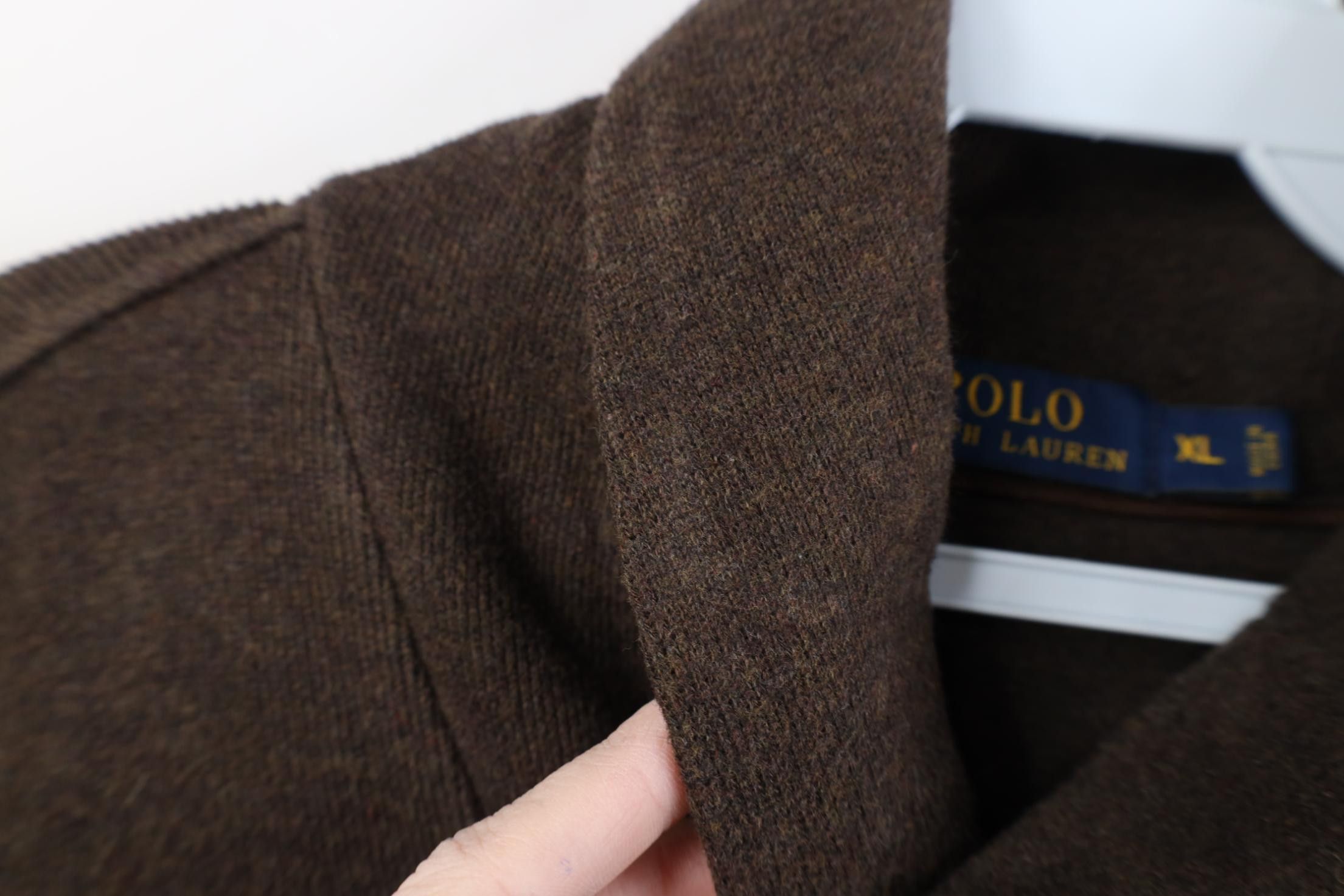 Polo Ralph Lauren Vintage Ralph Lauren Elbow Patch Ribbed Knit Shawl Sweater Size US XL / EU 56 / 4 - 11 Thumbnail