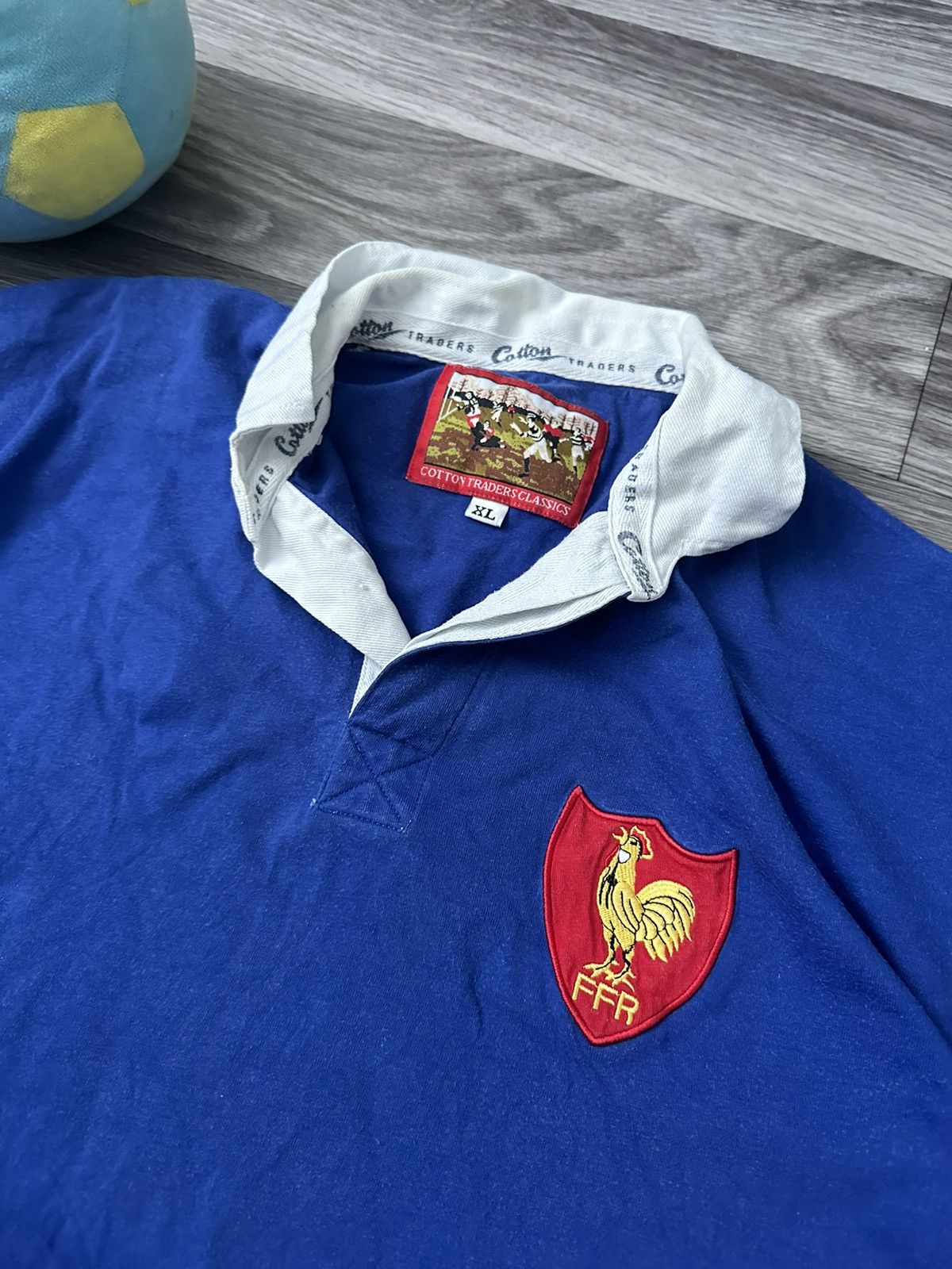 Cotton Traders Cotton Traders Vintage France Longsleeve Rugby Jersey retro Size US XL / EU 56 / 4 - 3 Thumbnail