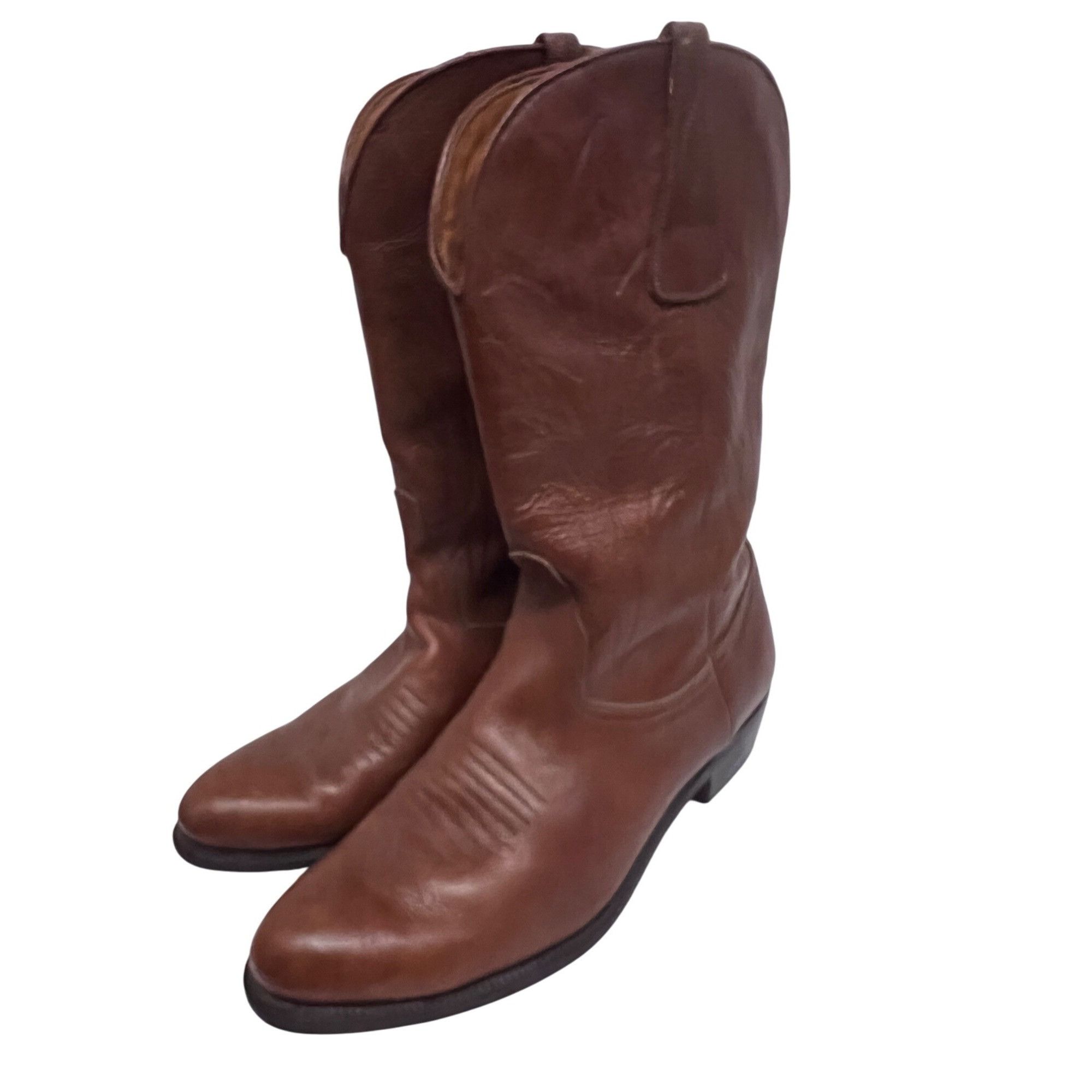 Other Arfango Mens Vintage Brown Italian Leather Western Cowboy Bo Size US 10 / EU 43 - 2 Thumbnail