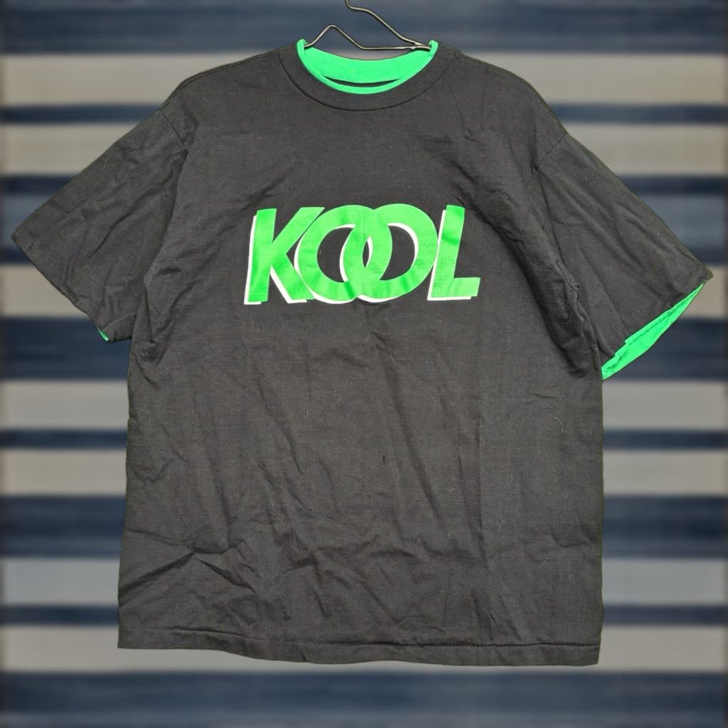 Logo 7 VINTAGE KOOL Shirt Mens L Black Logo Graphic Tee Bluegrass Tees Made USA 90s Mens Size US L / EU 52-54 / 3 - 1 Thumbnail