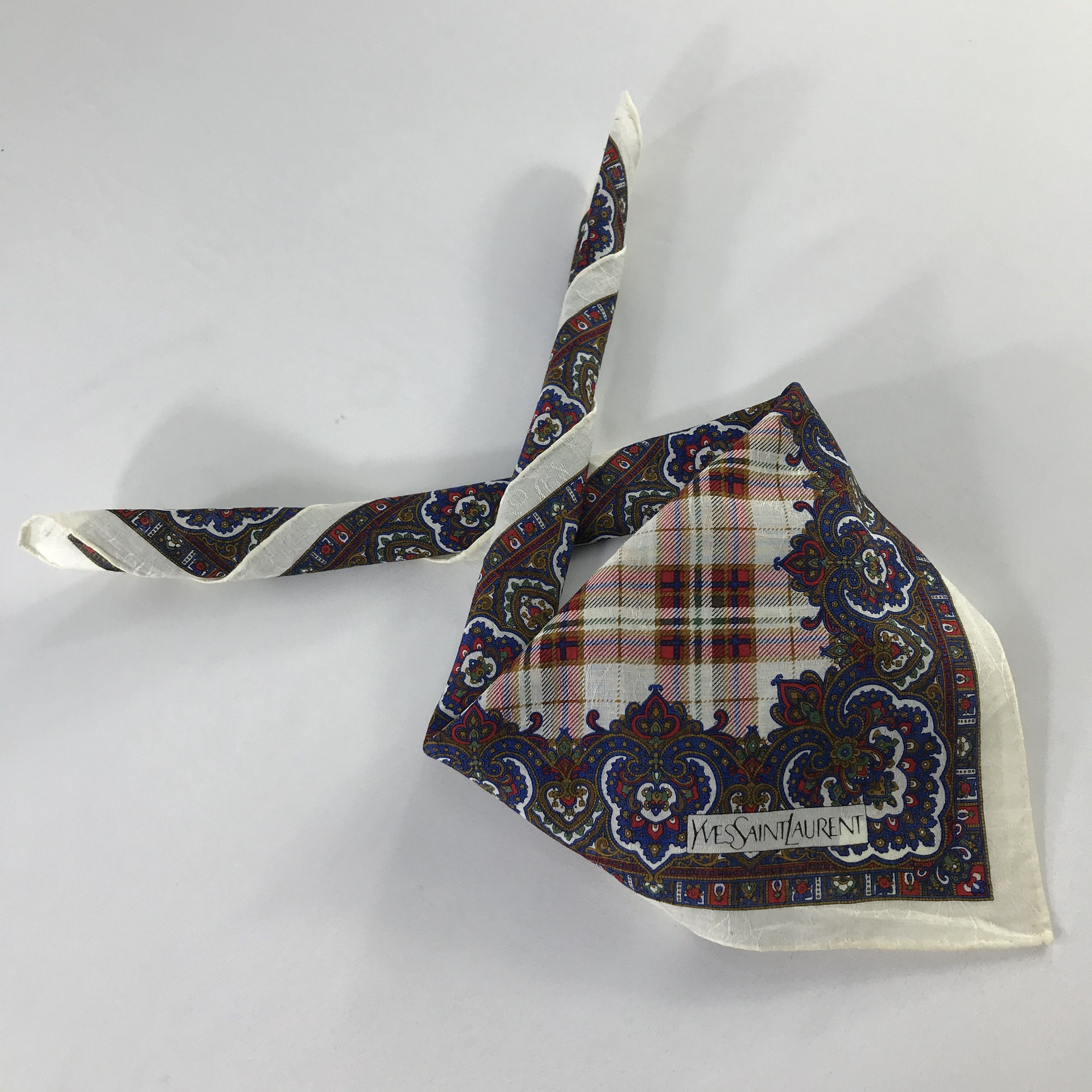 Vintage × Yves Saint Laurent Yves Saint Laurent Bandana / Handkerchief /Neckerchief -S890 Size ONE SIZE - 4 Thumbnail
