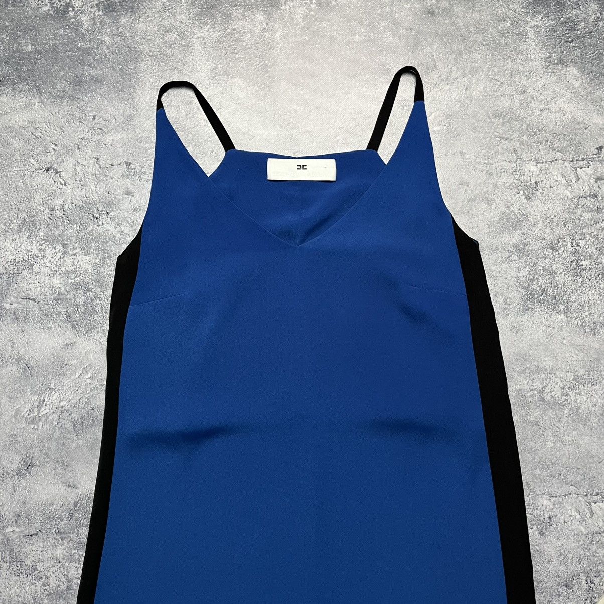 Designer × Elisabetta Franchi Elisabetta Franchi Maxi Blue Dress Luxury Designer Size ONE SIZE - 2 Thumbnail
