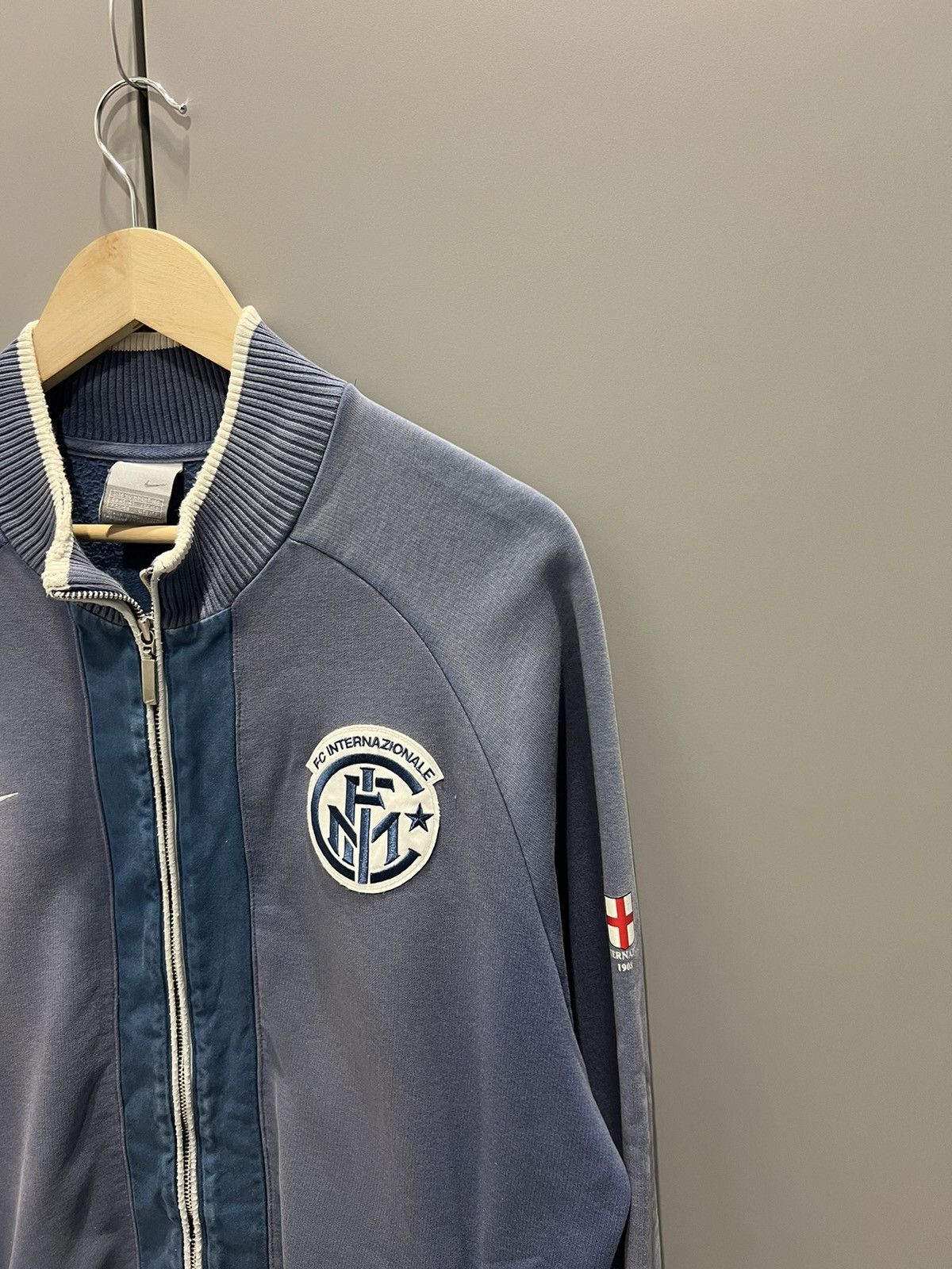 Nike Nike Vintage Inter Milan Zip Hoodie Faded 08/09 Size US XL / EU 56 / 4 - 9 Thumbnail