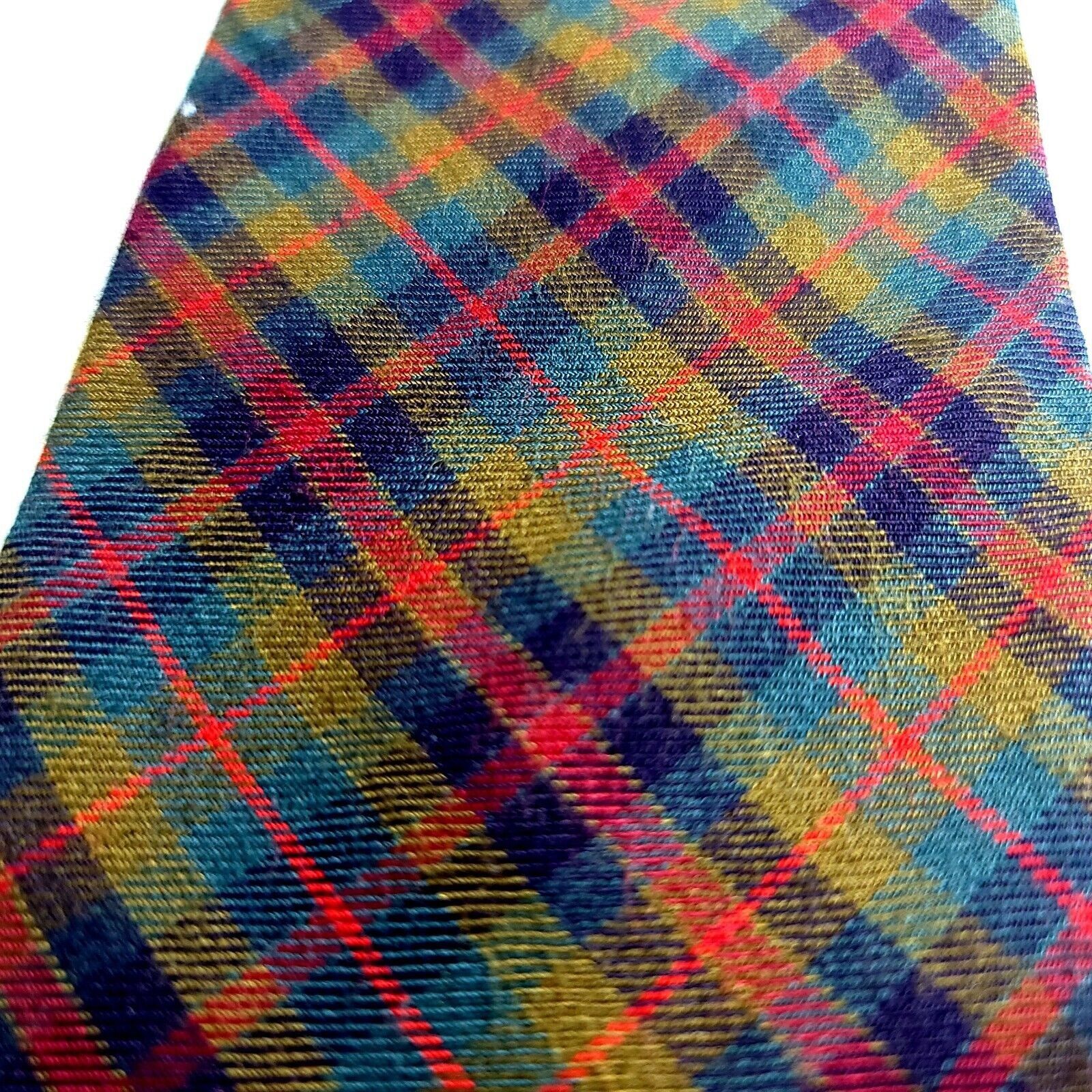 Gap Gap Rayon Wool Plaid Green Blue Red Yellow Rayon Wool Mad In Size ONE SIZE - 2 Thumbnail