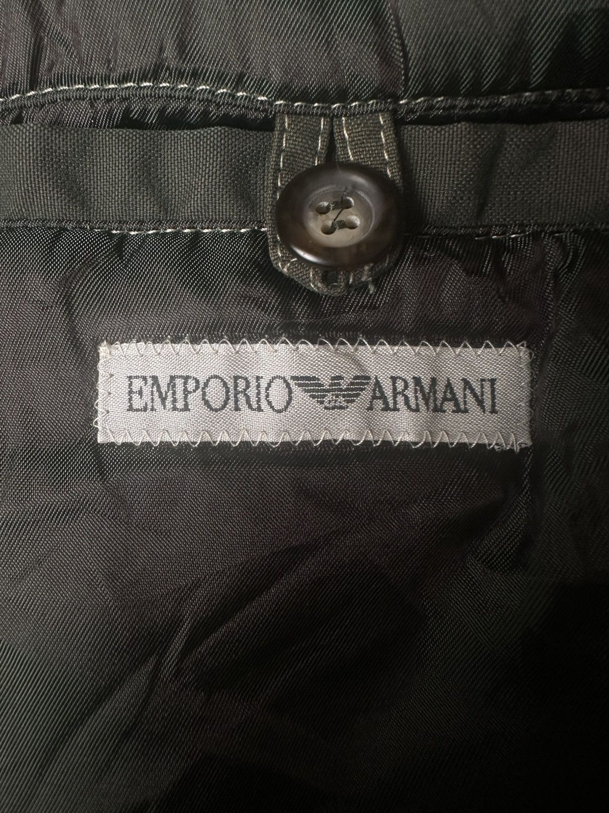 Emporio Armani 90s Iridescent Felt Logo Bomber Size US L / EU 52-54 / 3 - 6 Thumbnail