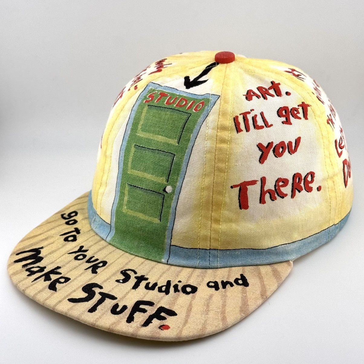 Vintage Vintage 90s Fred Babb Go To Your Studio Art To Wear USA Cap Size ONE SIZE - 2 Thumbnail