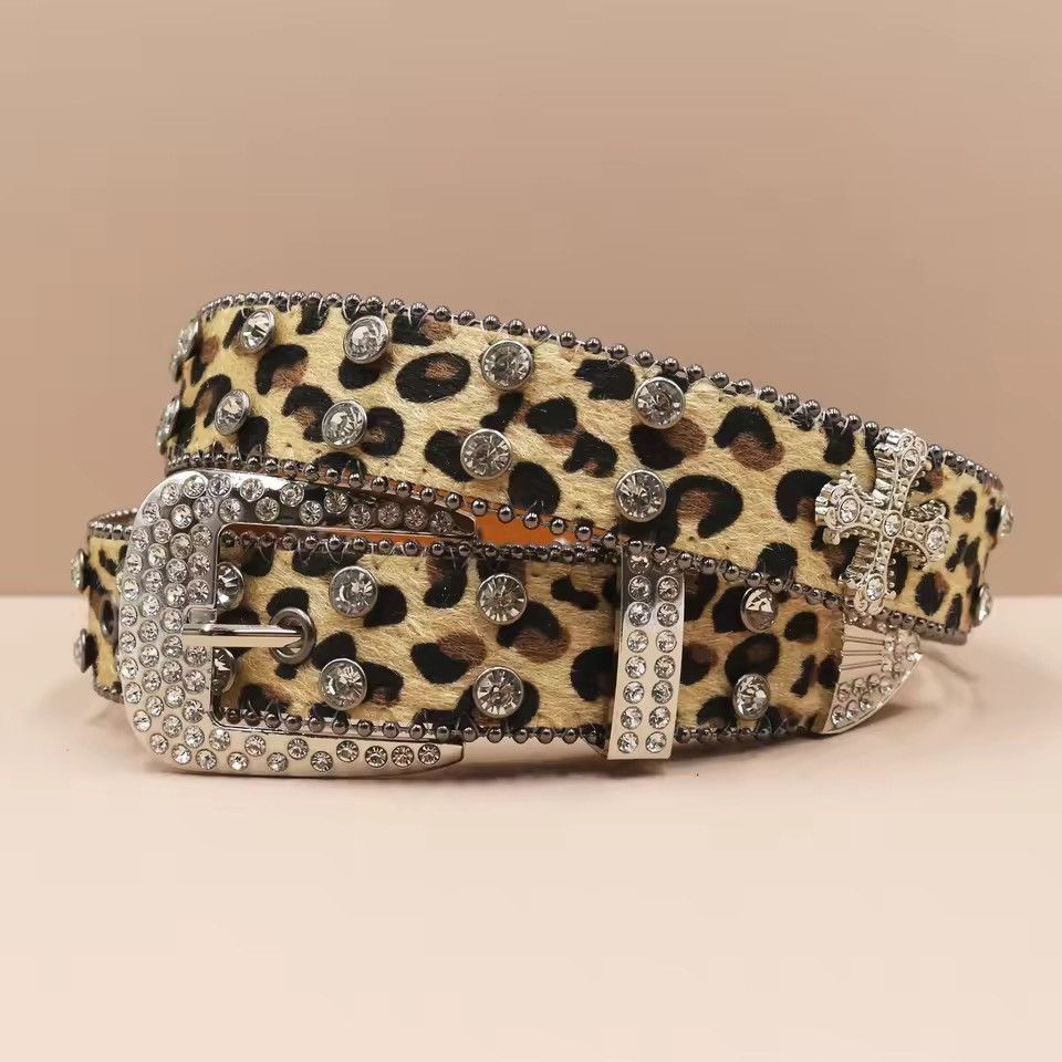 Other Cheetah leopard Cross print pu leather belt 115 cm Size 30 - 4 Thumbnail