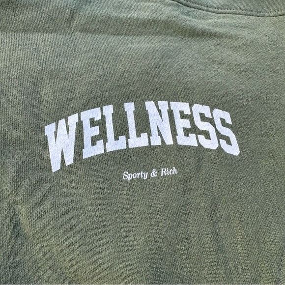 Sporty & Rich SPORTY & RICH WELLNESS IVY QUARTER ZIPPED SWEATSHIRT SZ M Size M / US 6-8 / IT 42-44 - 3 Thumbnail