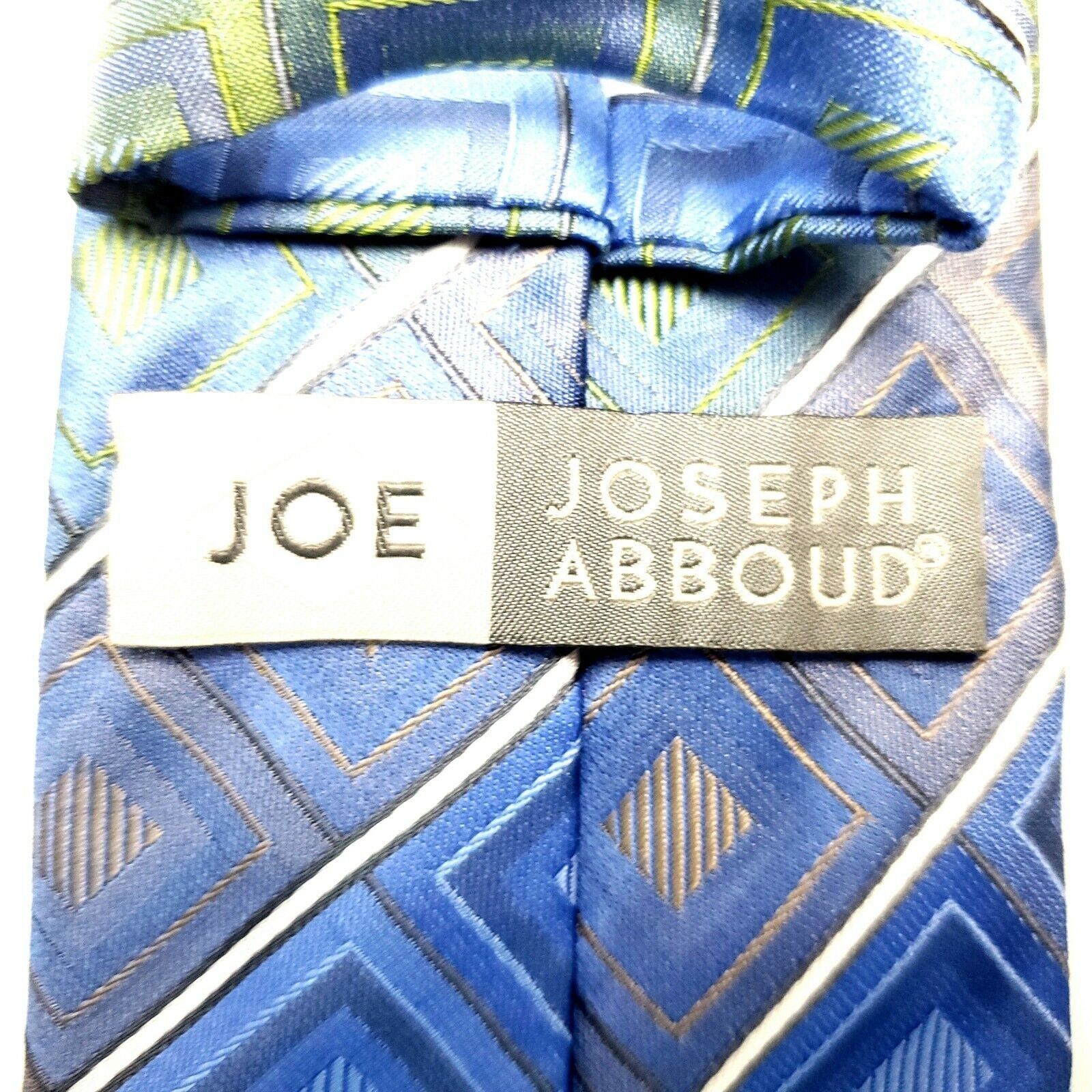 Joseph Abboud Joe Joseph Abboud Blue Woven Silk Tie Geometric Classic Size ONE SIZE - 3 Thumbnail