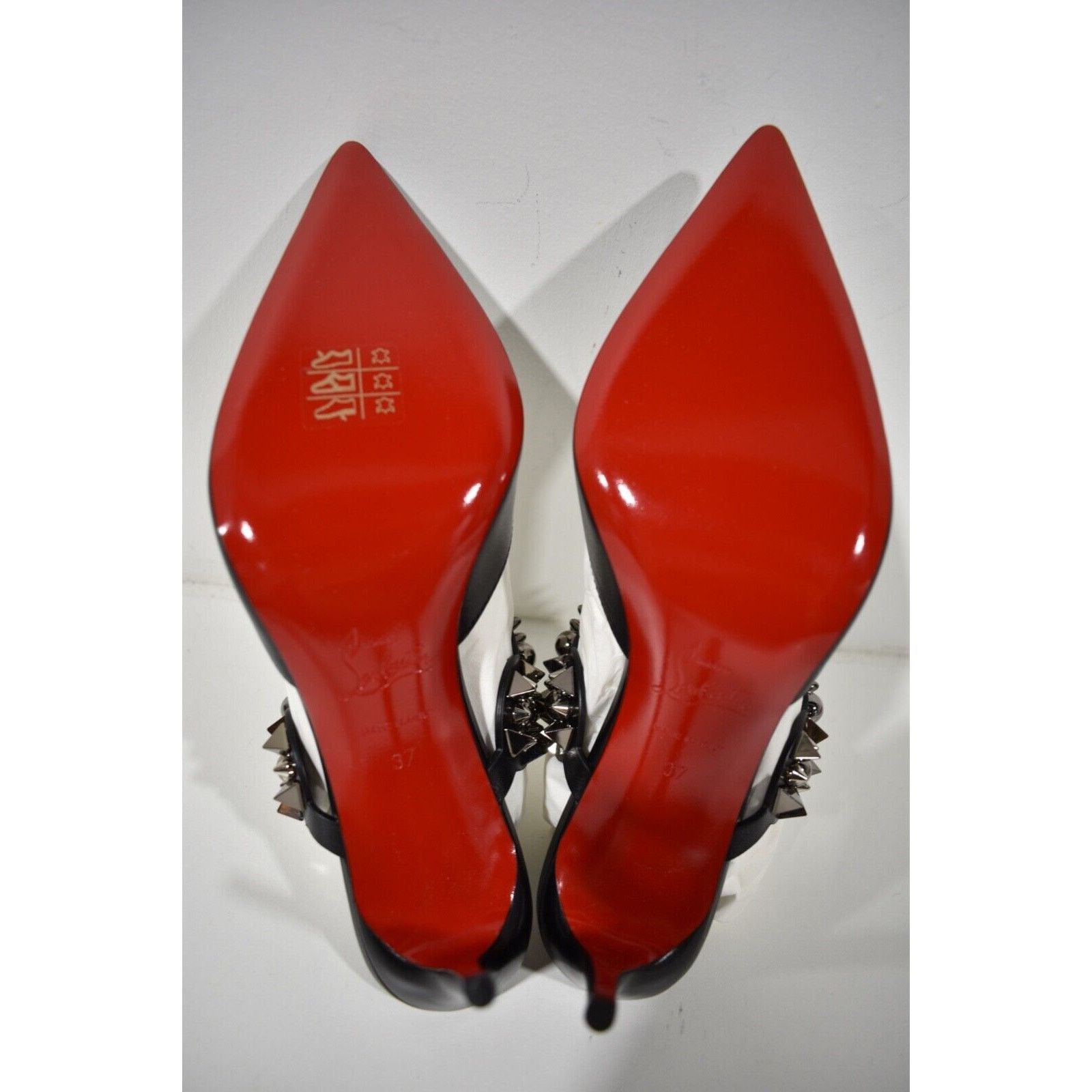 Christian Louboutin Miss Goldora 85 Black Backless Sandal Mule Heel Pump 37 Size US 7 / IT 37 - 12 Thumbnail