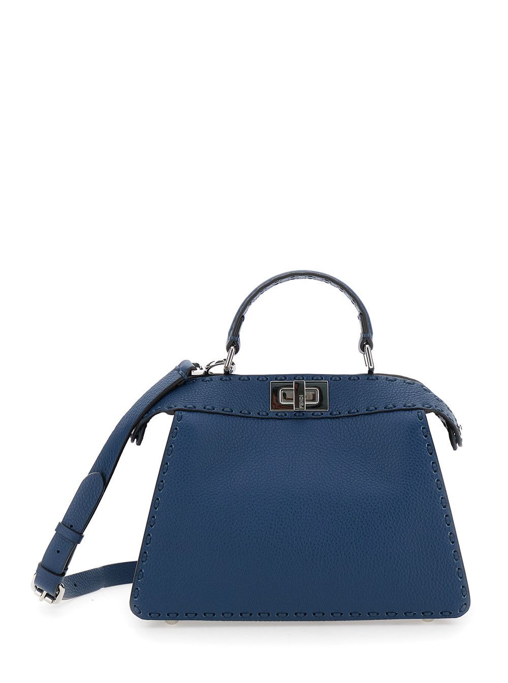 Fendi 'Peekaboo ISeeU Small' Blue Handbag with Shoulder Strap in Leather Woman Size ONE SIZE - 1 Thumbnail