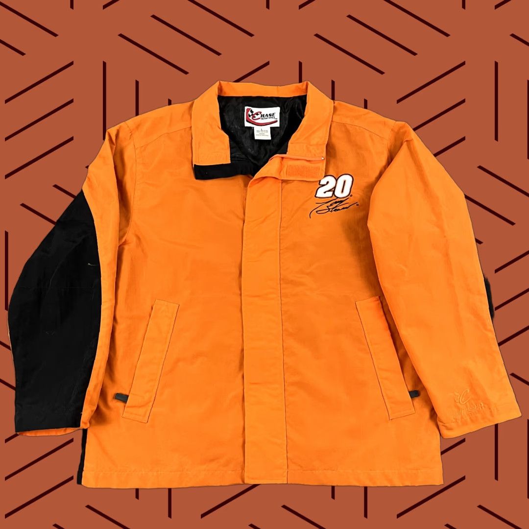 Chase Authentics TONY STEWART Jacket Mens Large Orange Black Nascar Home Depot Windbreaker Retro Size US L / EU 52-54 / 3 - 1 Thumbnail
