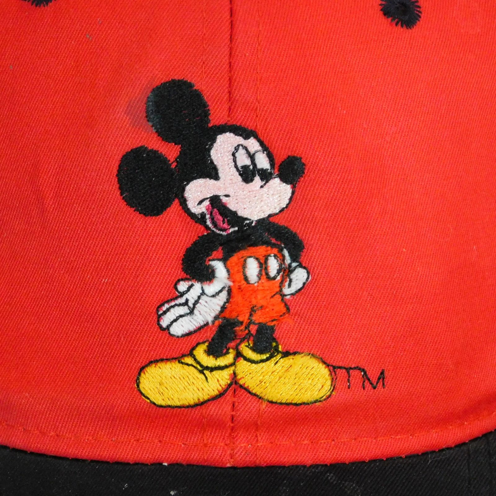 Disney 90s Mickey Unlimited Mickey Mouse Snapback Hat Red Black Size ONE SIZE - 2 Thumbnail